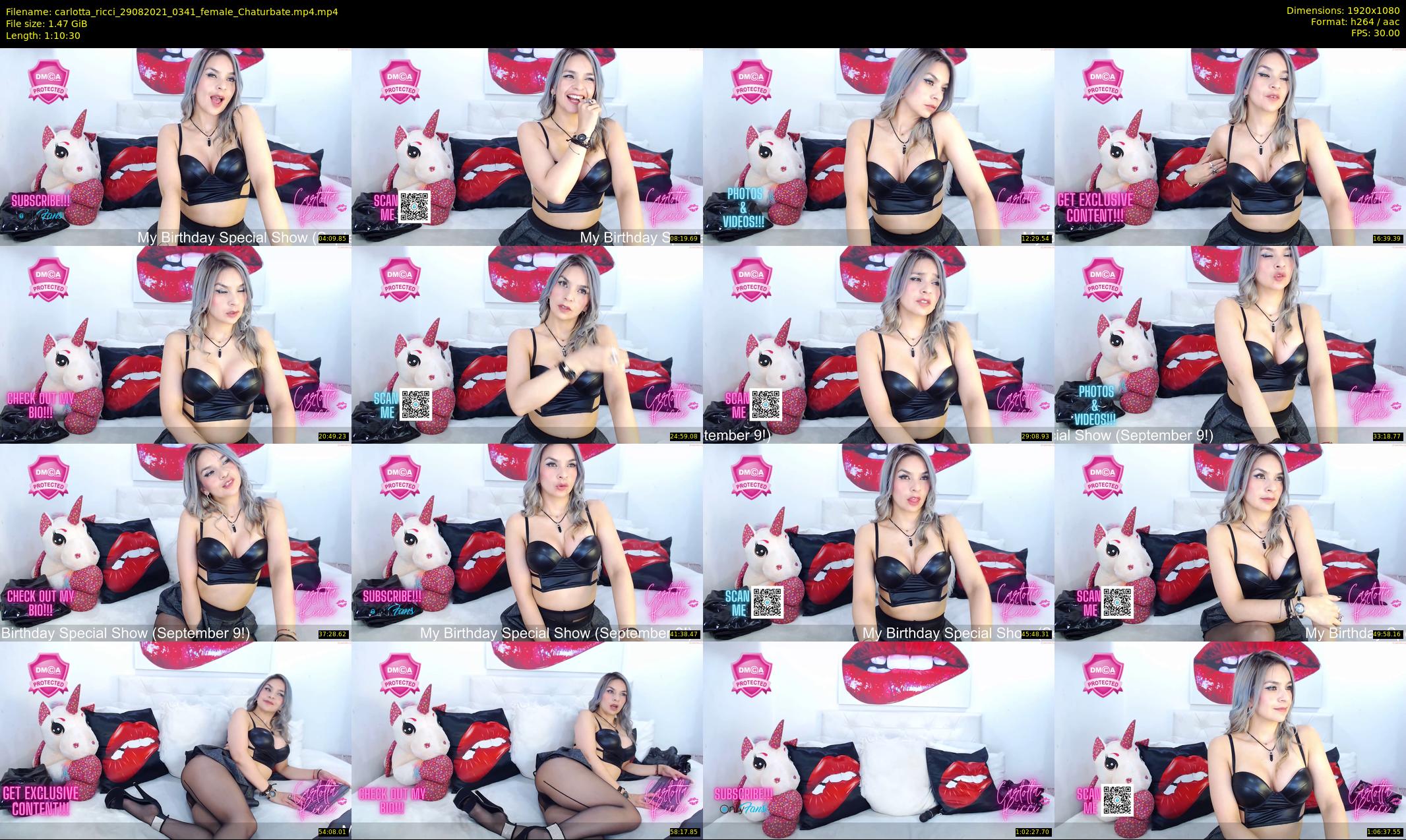 carlotta_ricci — 71 minute Chaturbate female cam show recording, 1080p, Aug 29, 2021