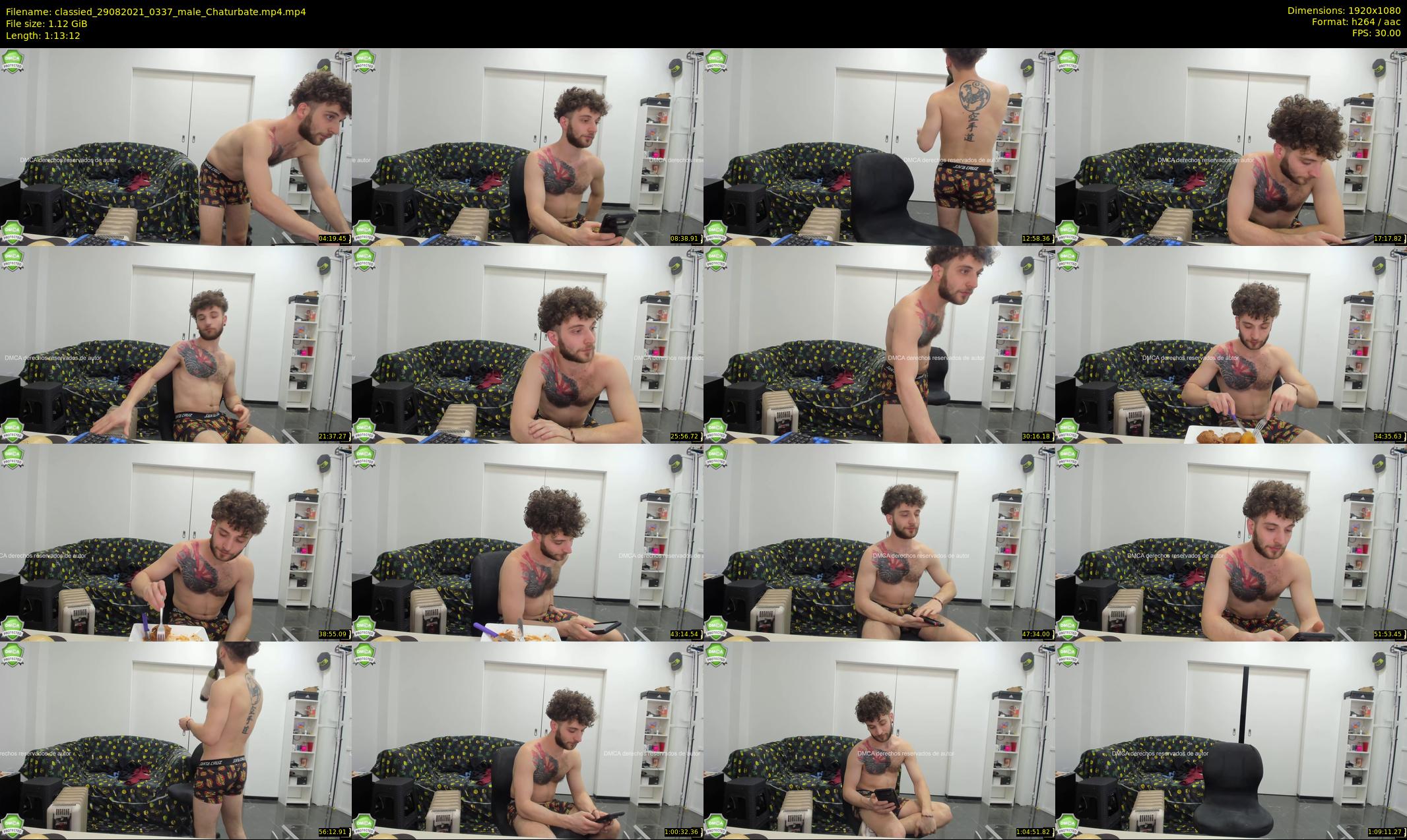 classied — 74 minute Chaturbate male cam show recording, 1080p, Aug 29, 2021
