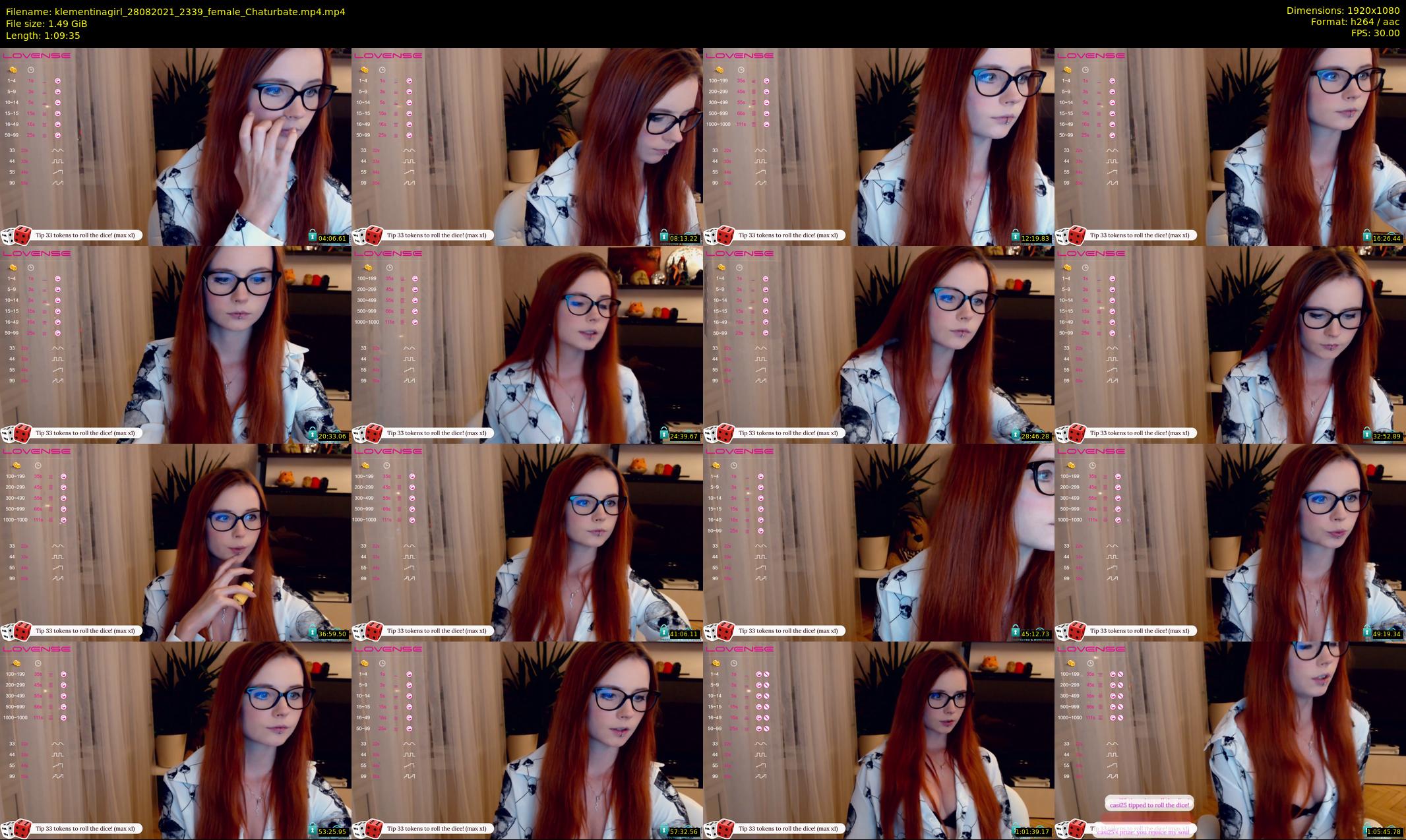 klementinagirl — 70 minute Chaturbate female cam show recording, 1080p, Aug 28, 2021