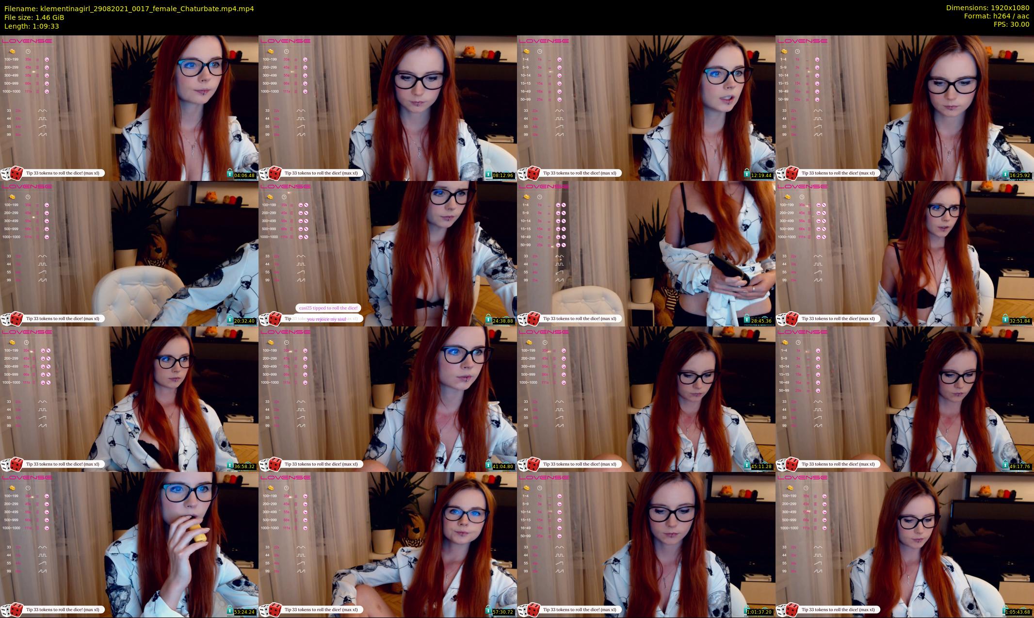 klementinagirl — 70 minute Chaturbate female cam show recording, 1080p, Aug 29, 2021