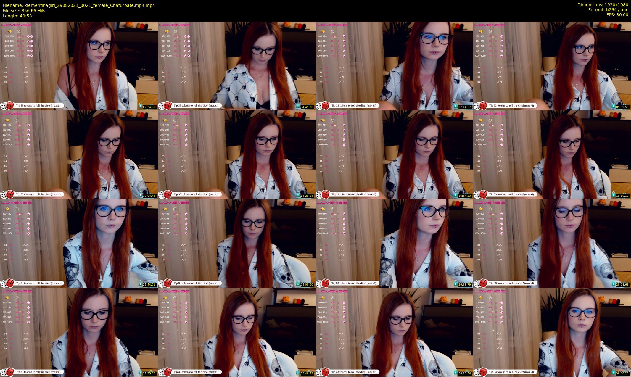 klementinagirl — 41 minute Chaturbate female cam show recording, 1080p, Aug 29, 2021