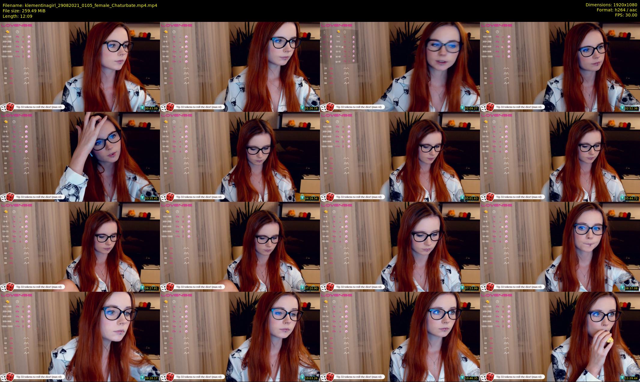 klementinagirl — 13 minute Chaturbate female cam show recording, 1080p, Aug 29, 2021