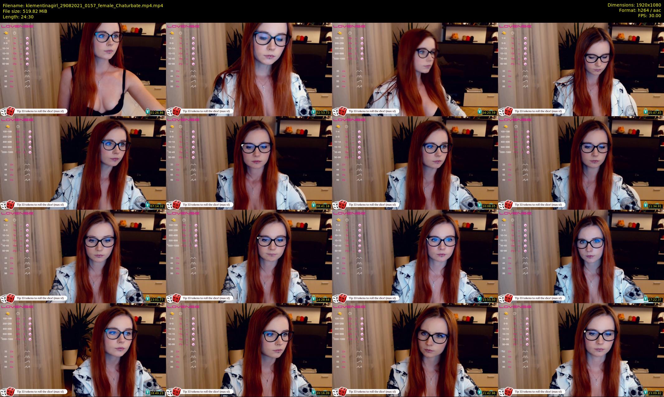 klementinagirl — 25 minute Chaturbate female cam show recording, 1080p, Aug 29, 2021