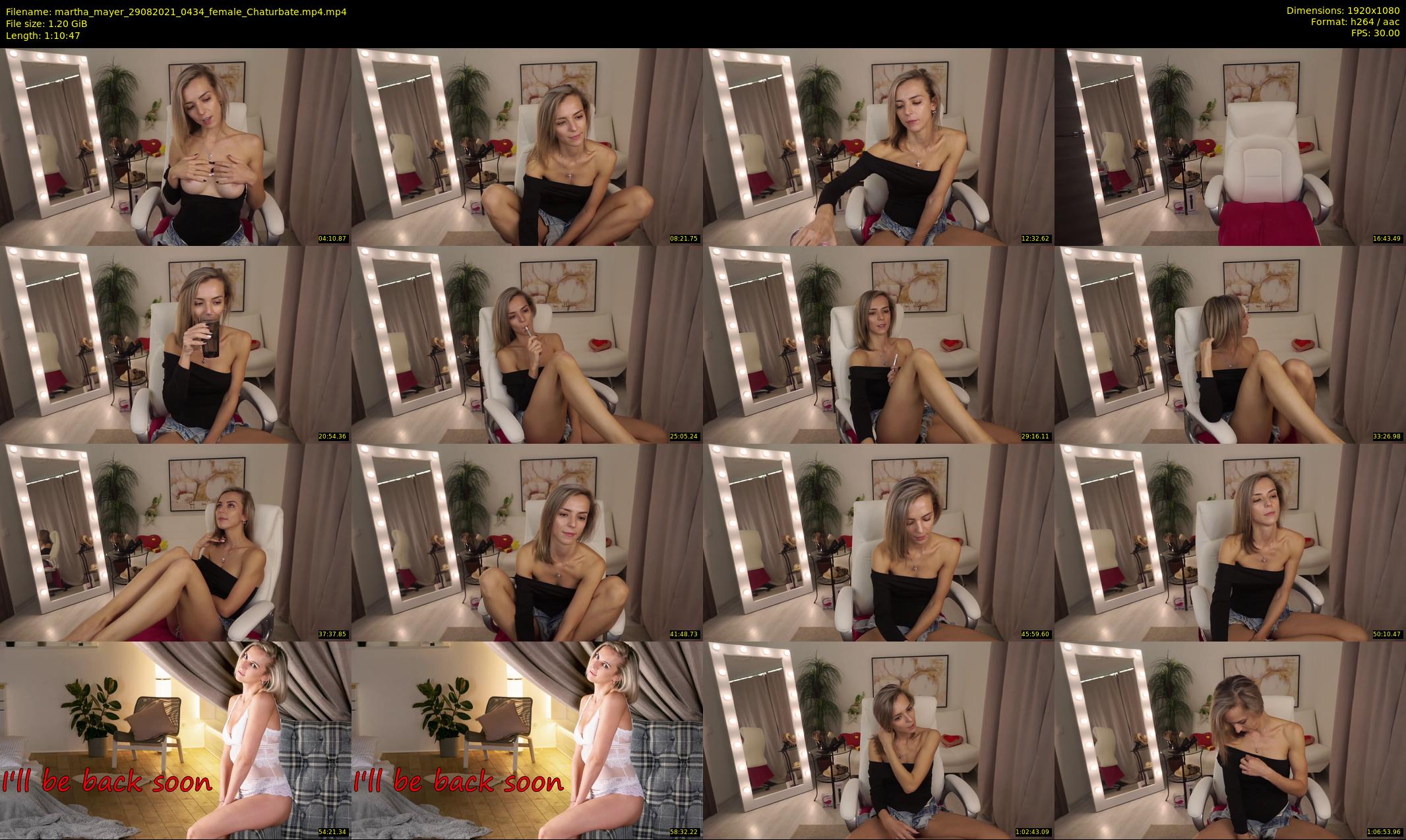 martha_mayer — 71 minute Chaturbate female cam show recording, 1080p, Aug 29, 2021