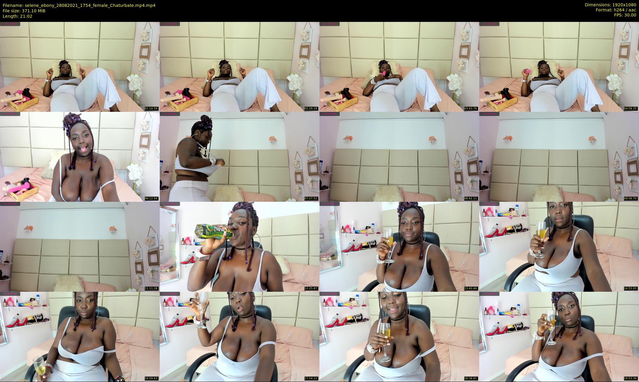 selene_ebony — 22 minute Chaturbate female cam show recording, 1080p, Aug 28, 2021