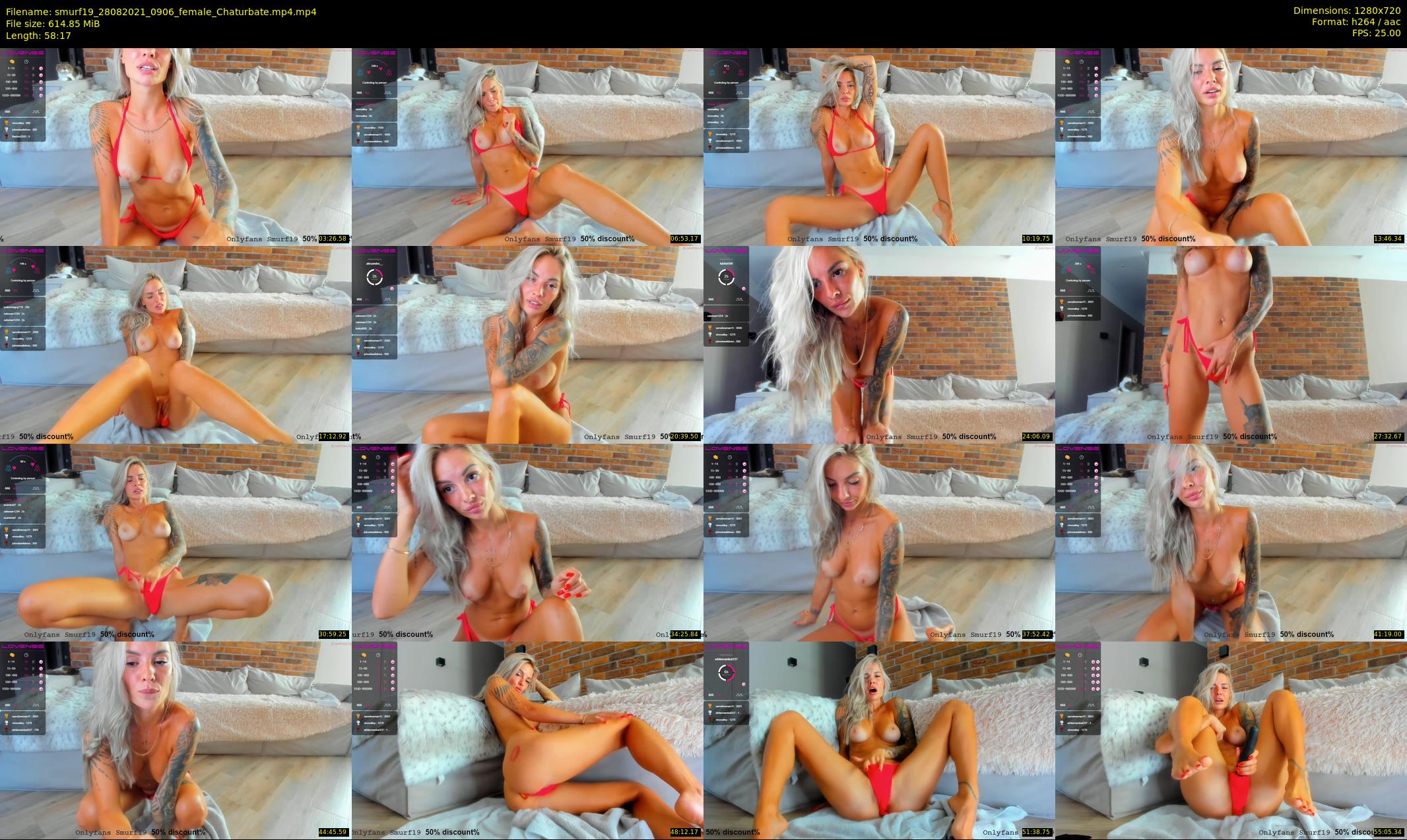 smurf19 — 59 minute Chaturbate female cam show recording, 720p, Aug 28, 2021