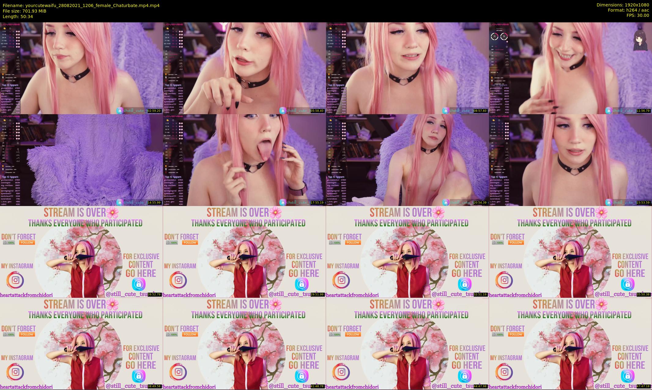 yourcutewaifu — 51 minute Chaturbate female cam show recording, 1080p, Aug 28, 2021