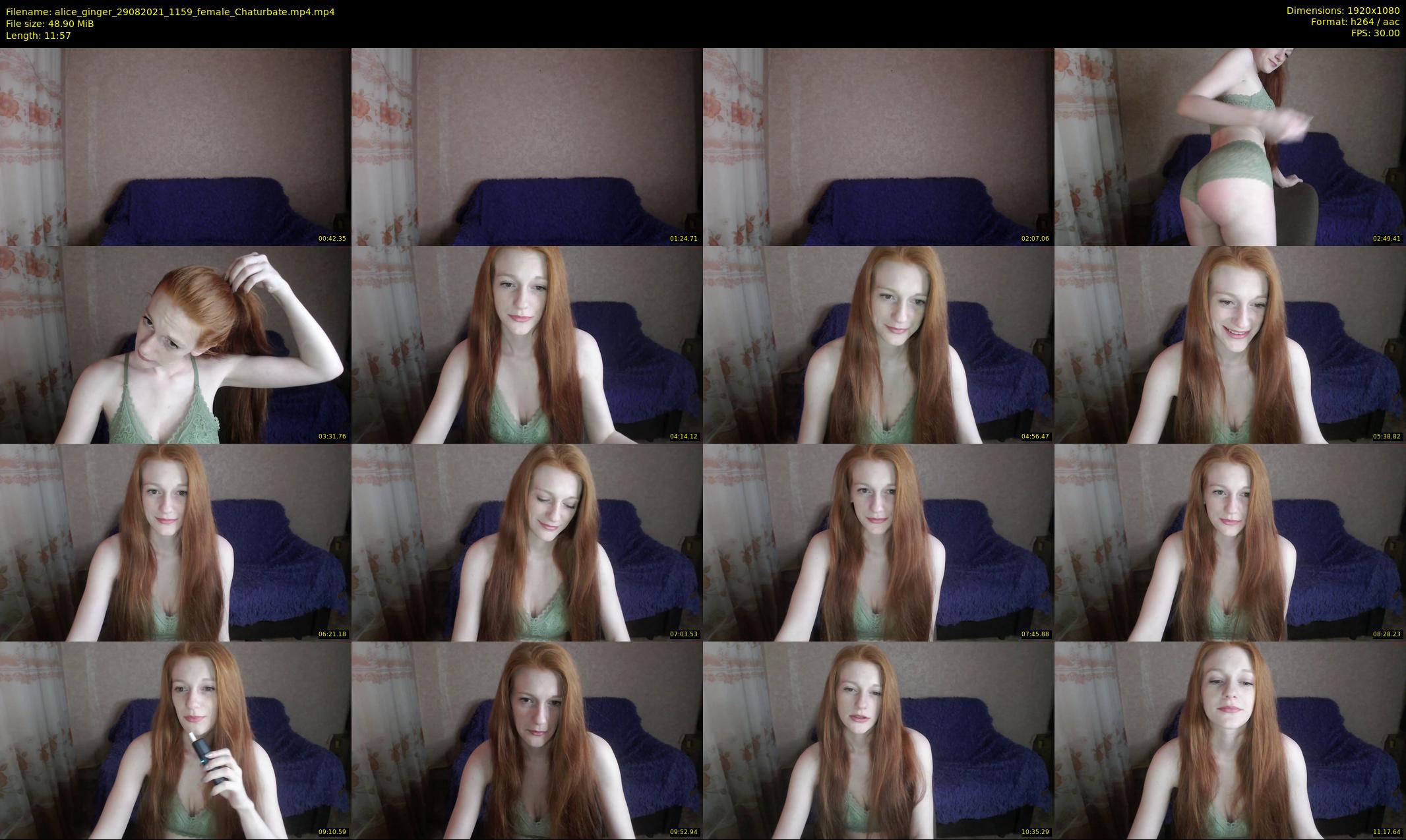 alice_ginger — 12 minute Chaturbate female cam show recording, 1080p, Aug 29, 2021