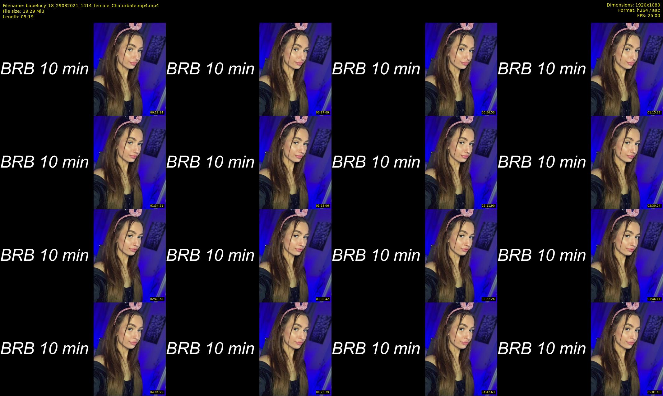 babelucy_18 — 6 minute Chaturbate female cam show recording, 1080p, Aug 29, 2021