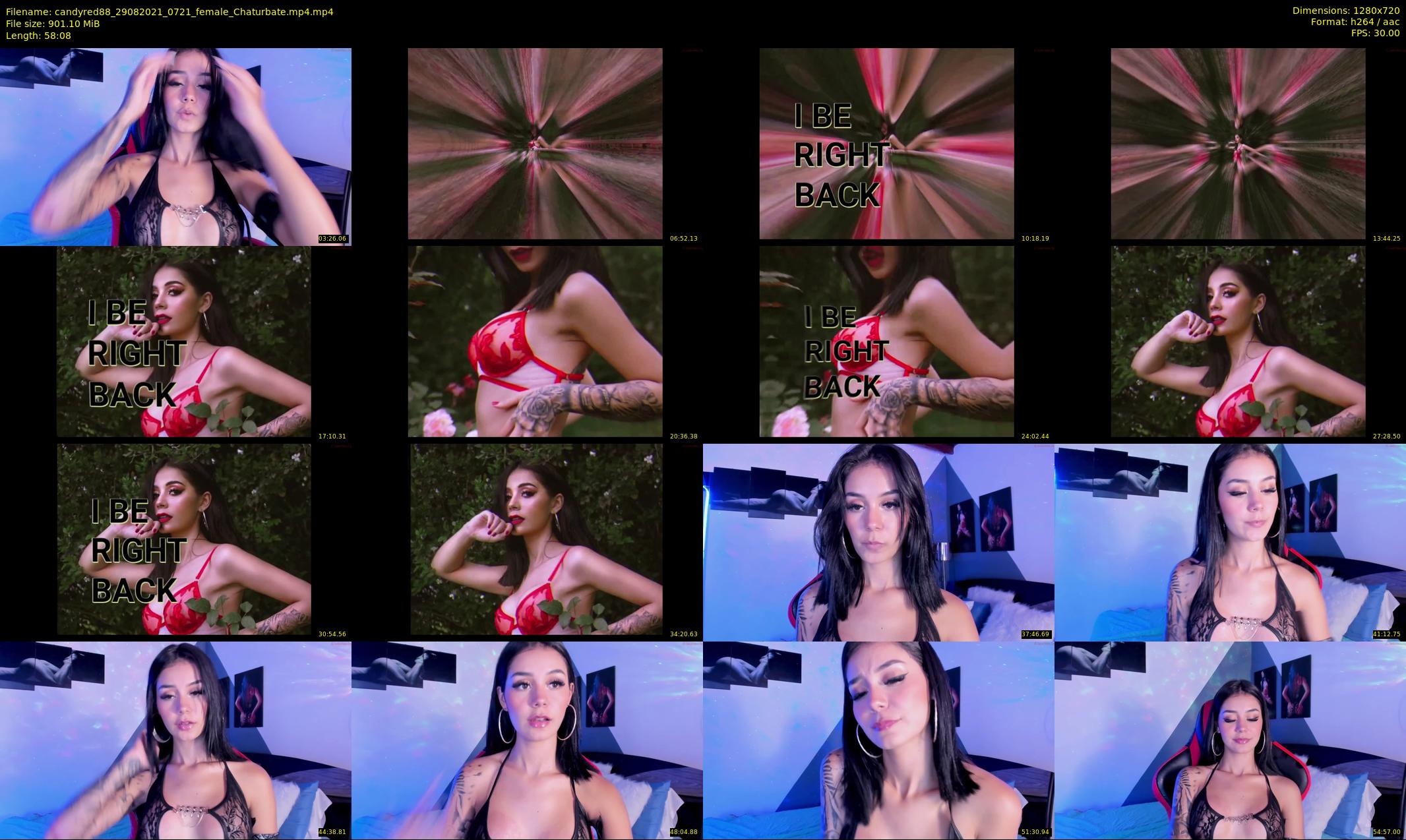candyred88 — 59 minute Chaturbate female cam show recording, 720p, Aug 29, 2021