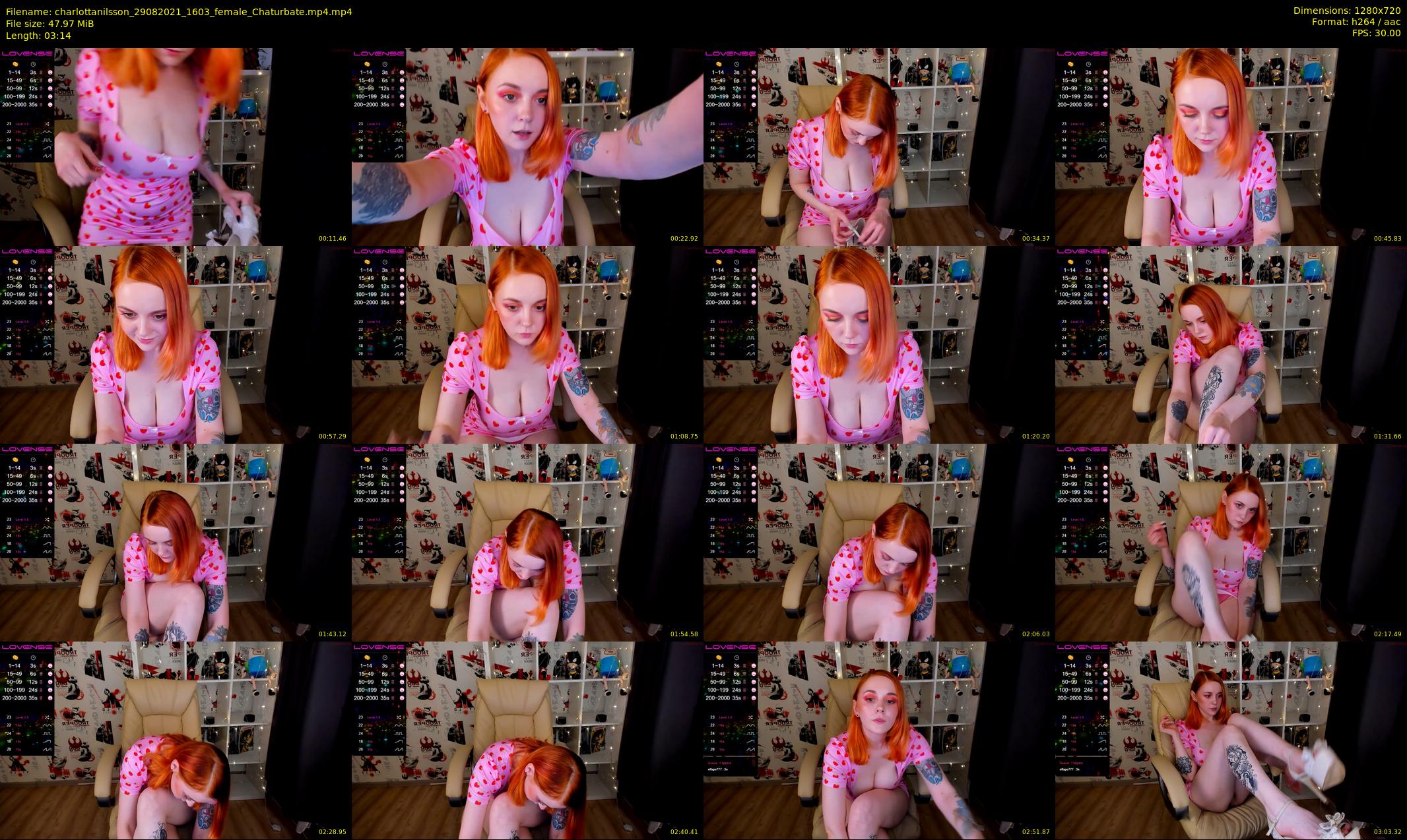 charlottanilsson — 4 minute Chaturbate female cam show recording, 720p, Aug 29, 2021