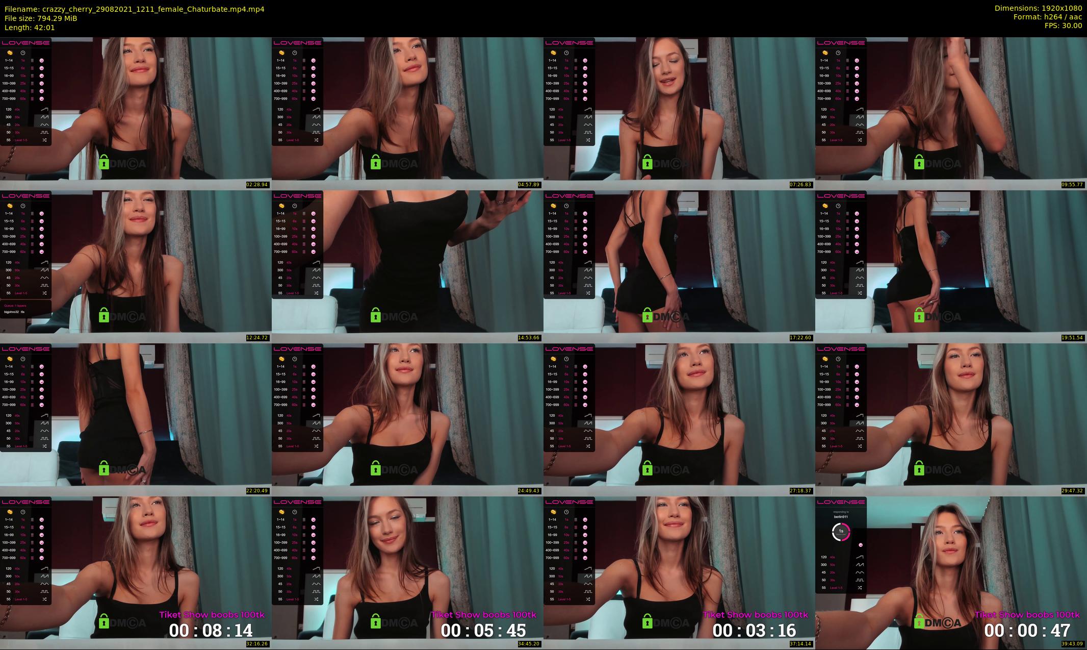 crazzy_cherry — 43 minute Chaturbate female cam show recording, 1080p, Aug 29, 2021