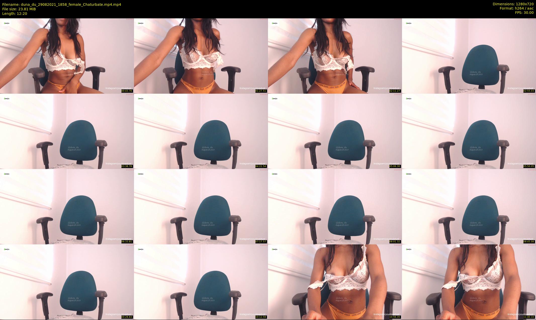 duna_du — 13 minute Chaturbate female cam show recording, 720p, Aug 29, 2021