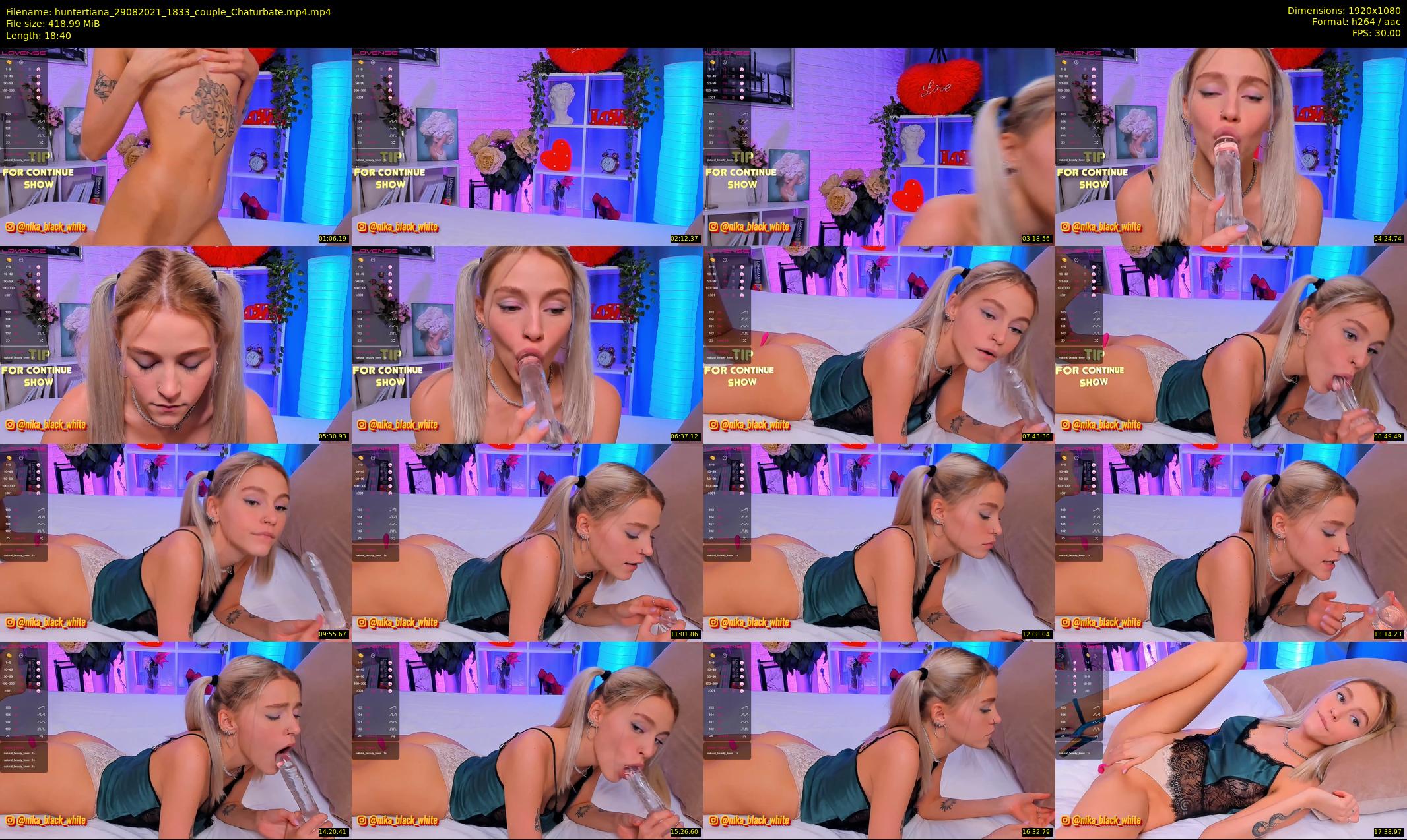 huntertiana — 19 minute Chaturbate female cam show recording, 1080p, Aug 29, 2021
