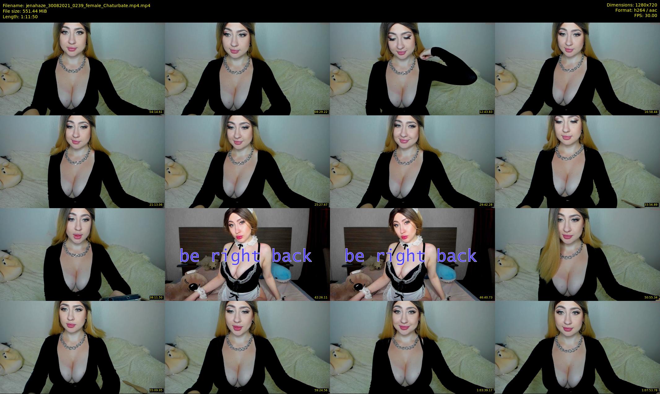 jenahaze — 72 minute Chaturbate female cam show recording, 720p, Aug 30, 2021