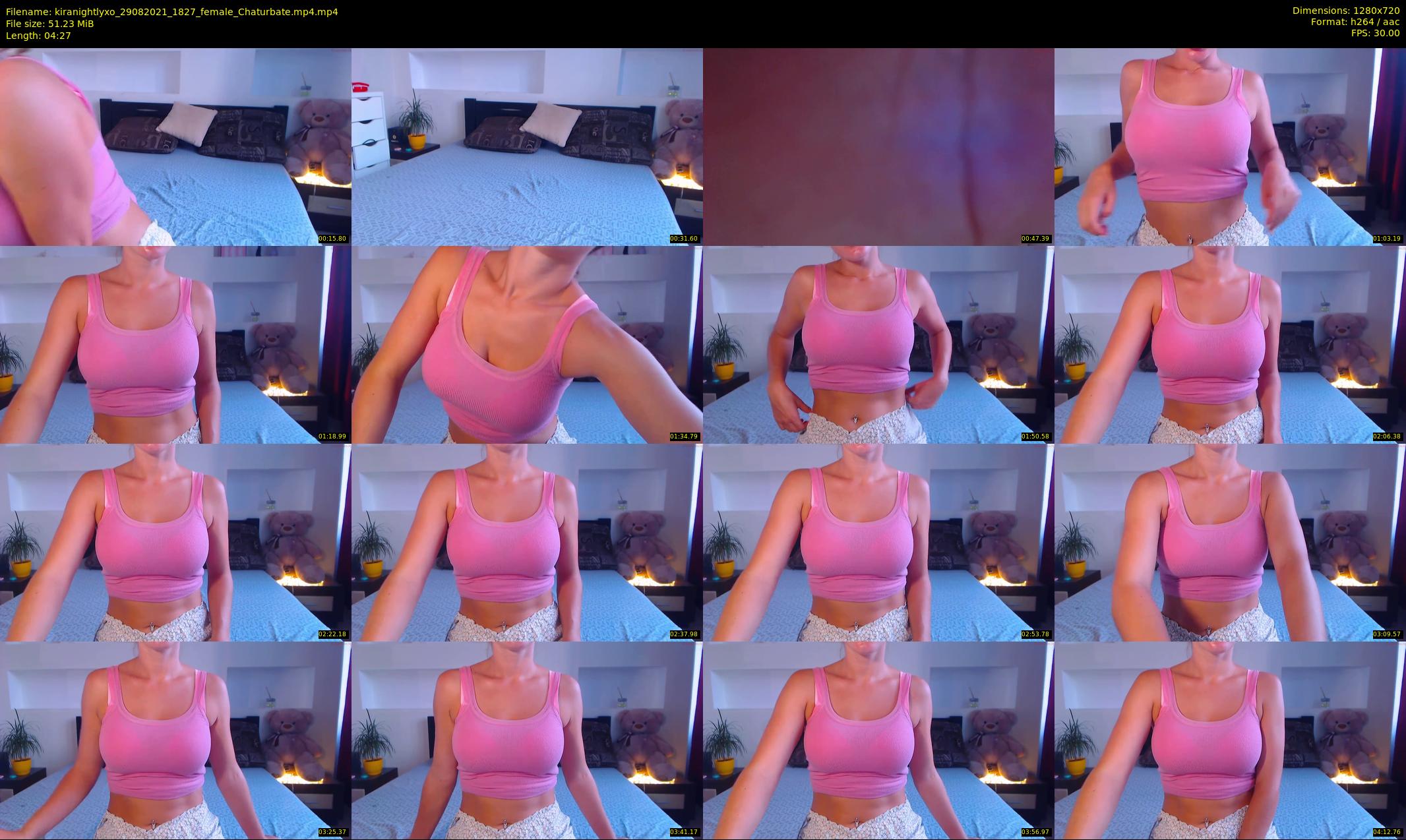 kiranightlyxo — 5 minute Chaturbate female cam show recording, 720p, Aug 29, 2021