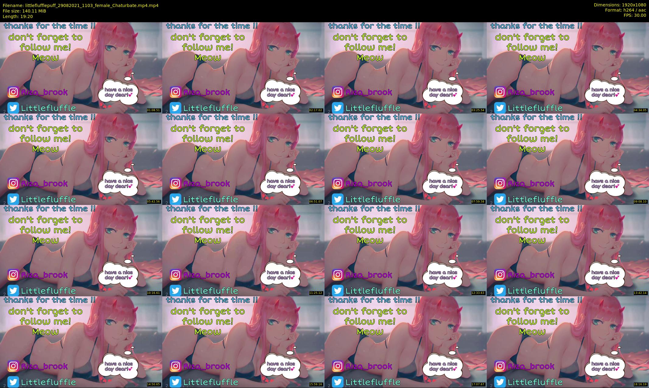 littleflufflepuff — 20 minute Chaturbate female cam show recording, 1080p, Aug 29, 2021
