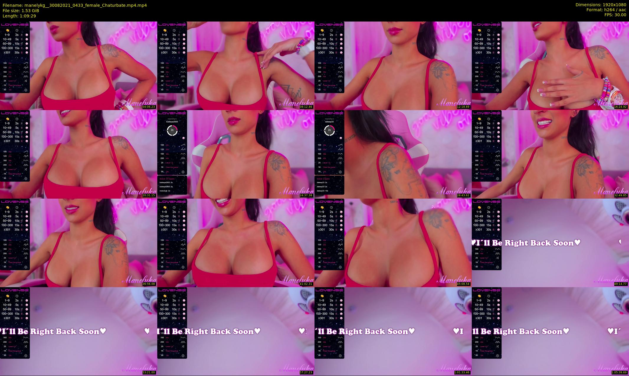 manelykg_ — 70 minute Chaturbate female cam show recording, 1080p, Aug 30, 2021