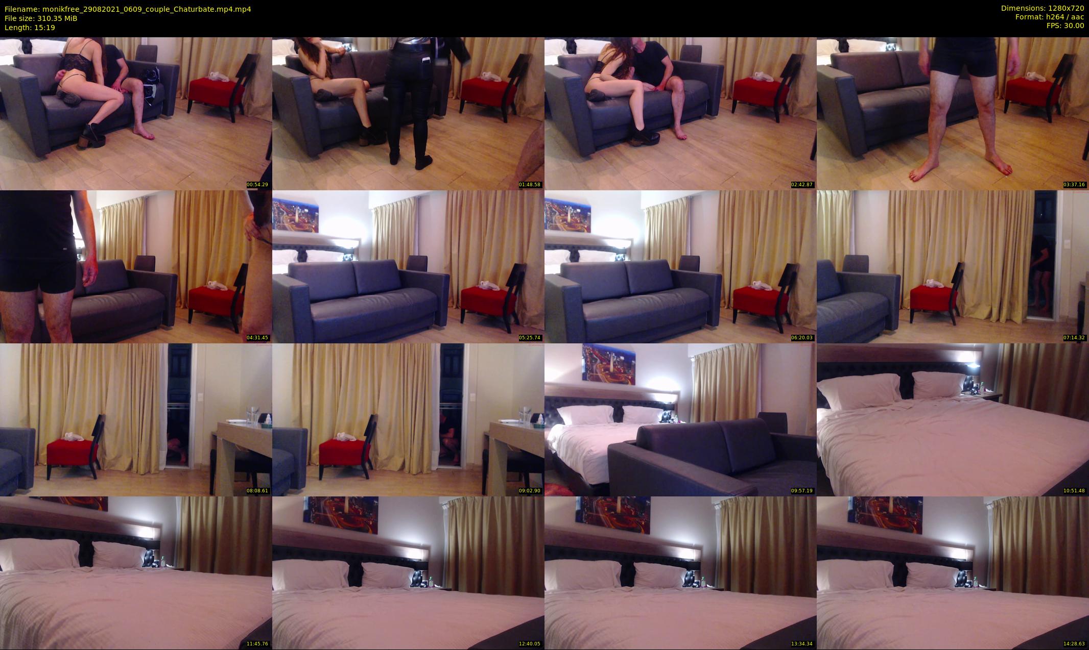 monikfree — 16 minute Chaturbate couple cam show recording, 720p, Aug 29, 2021