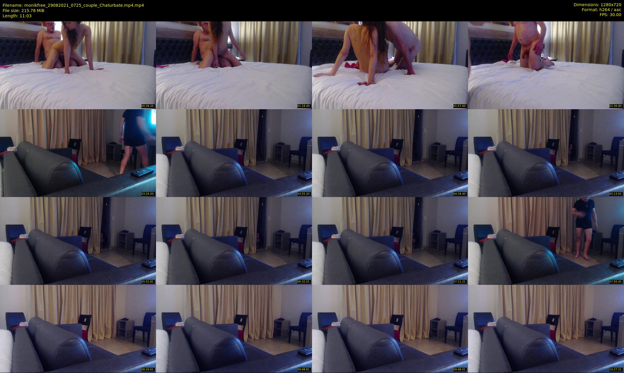 monikfree — 12 minute Chaturbate couple cam show recording, 720p, Aug 29, 2021