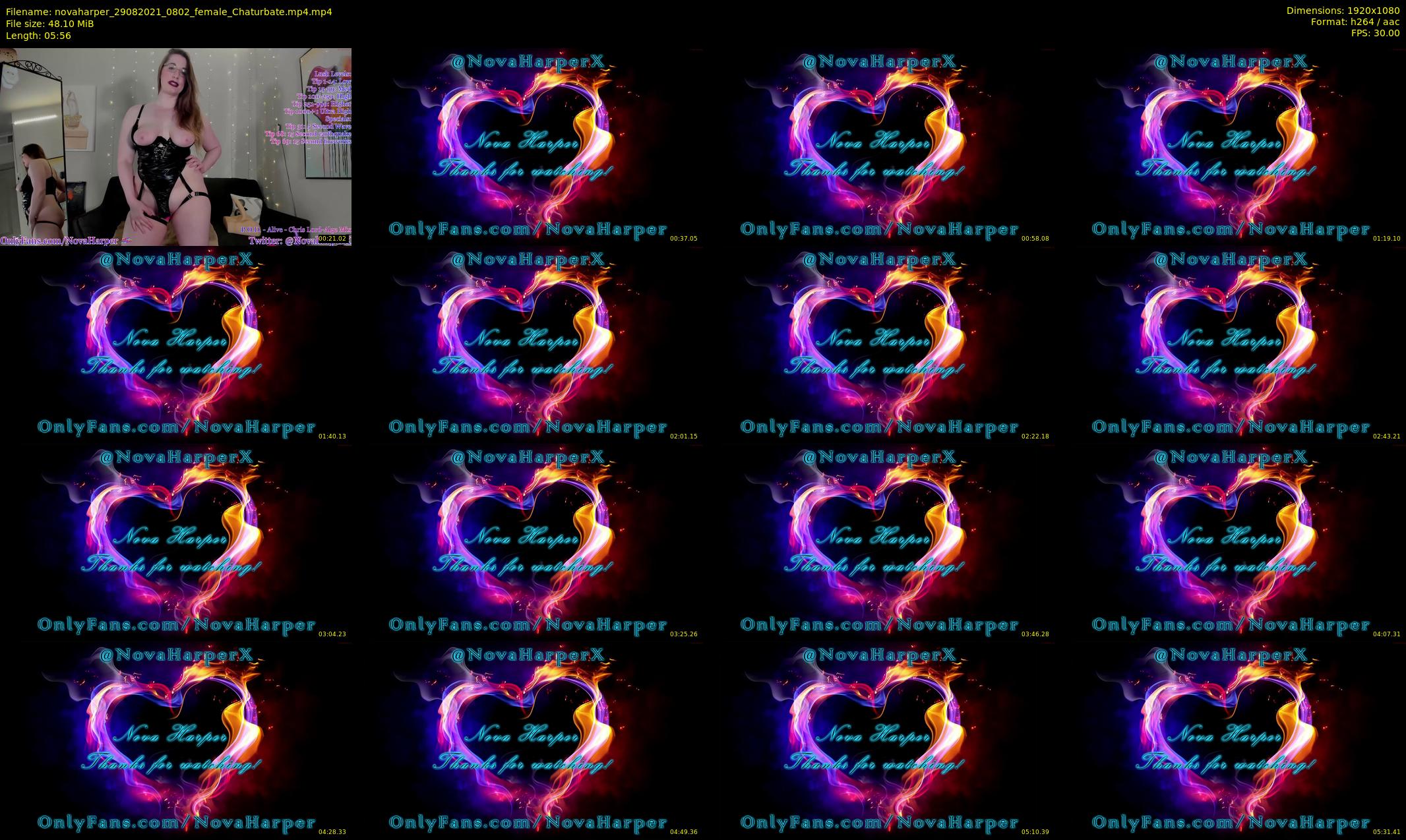 novaharper — 6 minute Chaturbate female cam show recording, 1080p, Aug 29, 2021