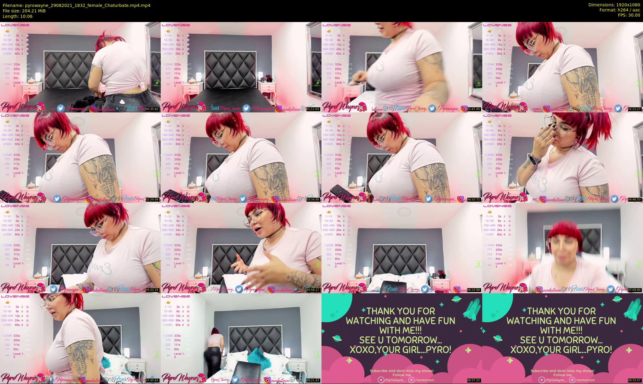 pyrowayne — 11 minute Chaturbate female cam show recording, 1080p, Aug 29, 2021