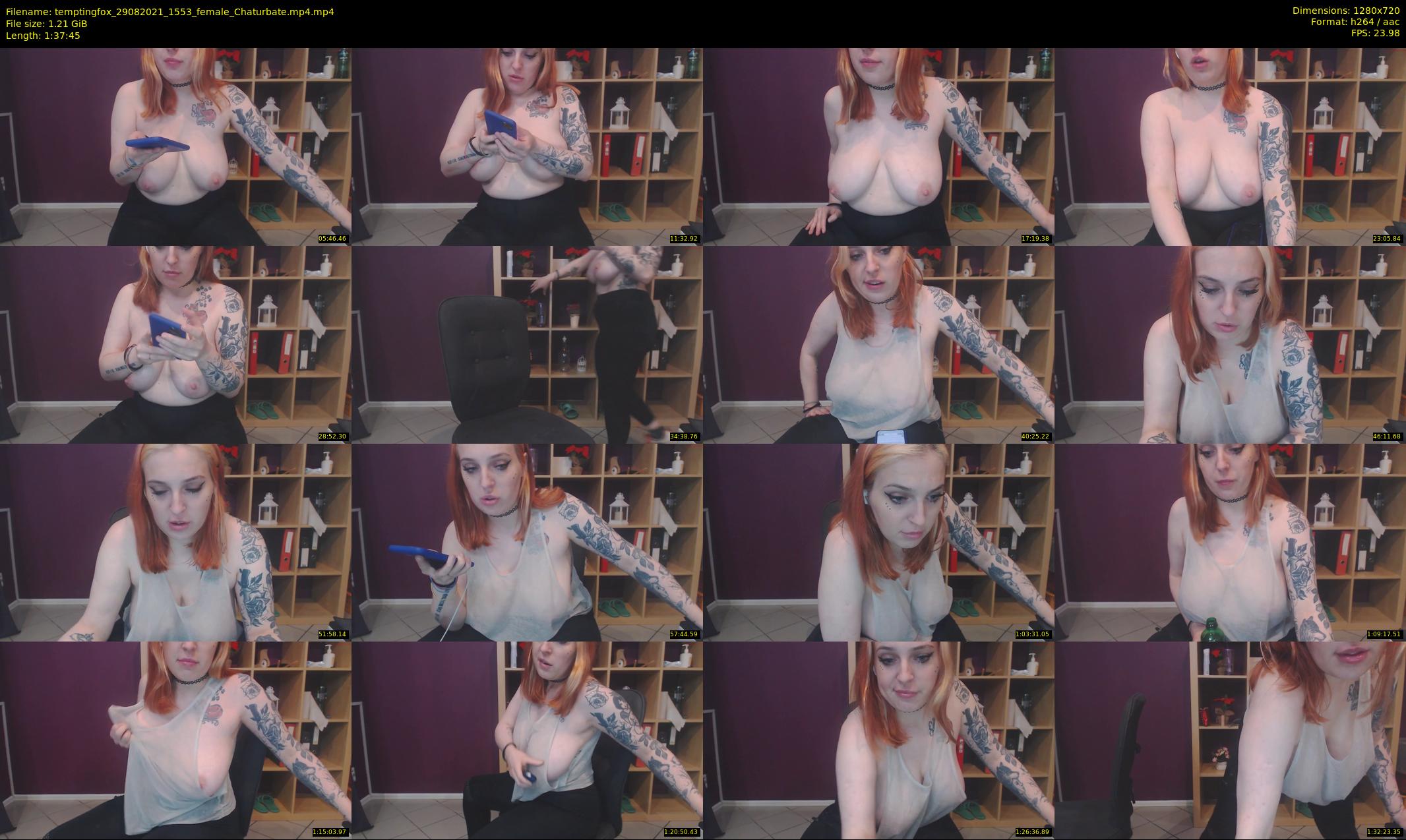 temptingfox — 98 minute Chaturbate female cam show recording, 720p, Aug 29, 2021