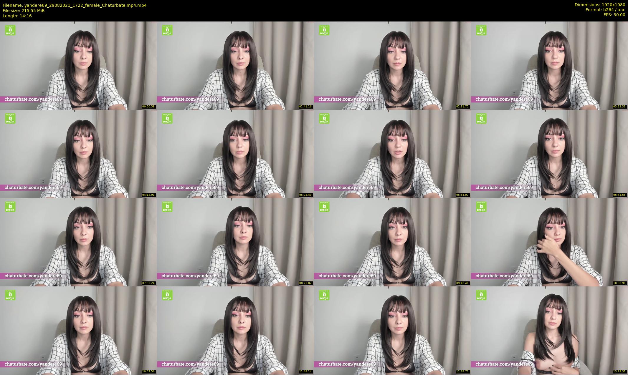 yandere69 — 15 minute Chaturbate female cam show recording, 1080p, Aug 29, 2021