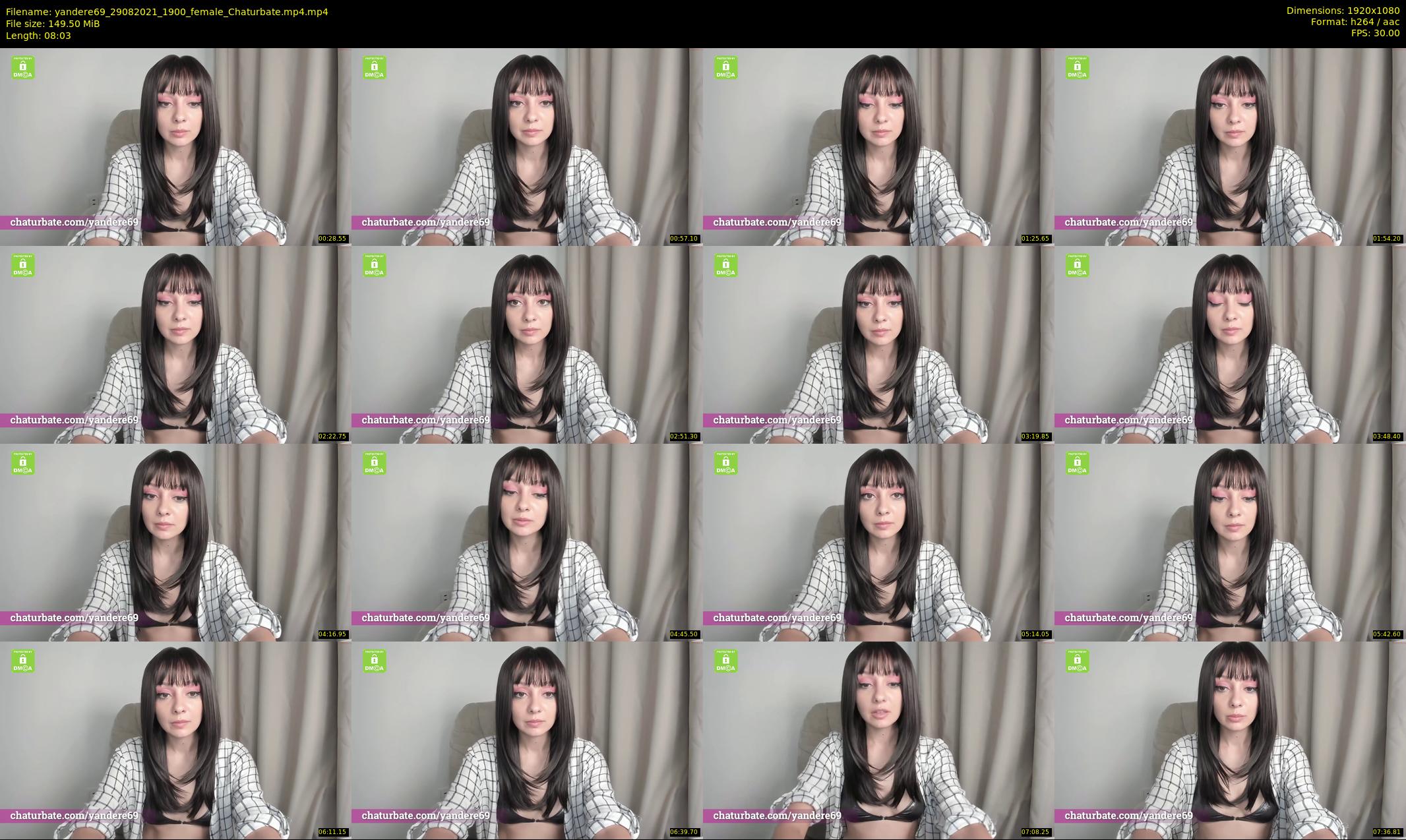 yandere69 — 9 minute Chaturbate female cam show recording, 1080p, Aug 29, 2021