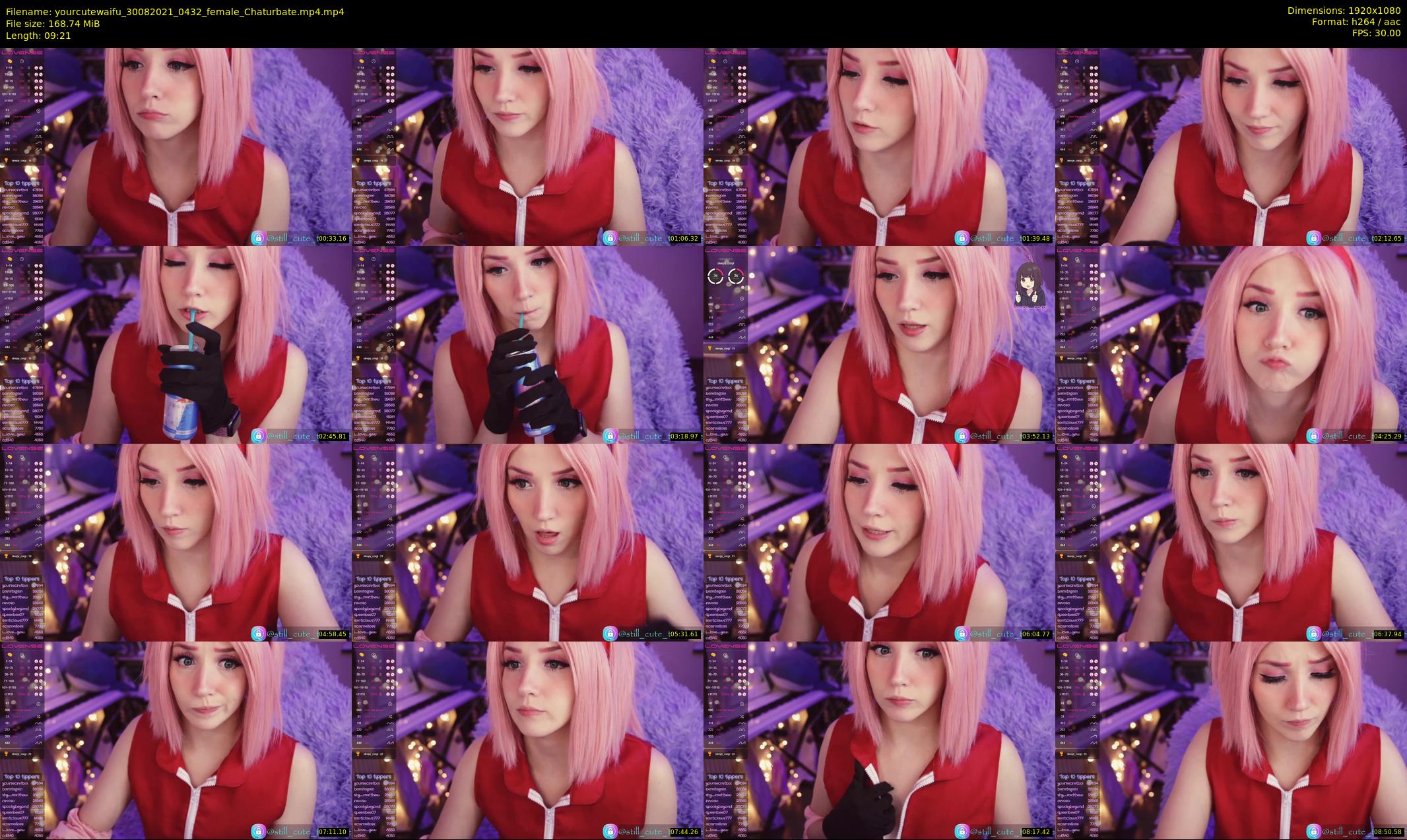 yourcutewaifu — 10 minute Chaturbate female cam show recording, 1080p, Aug 30, 2021