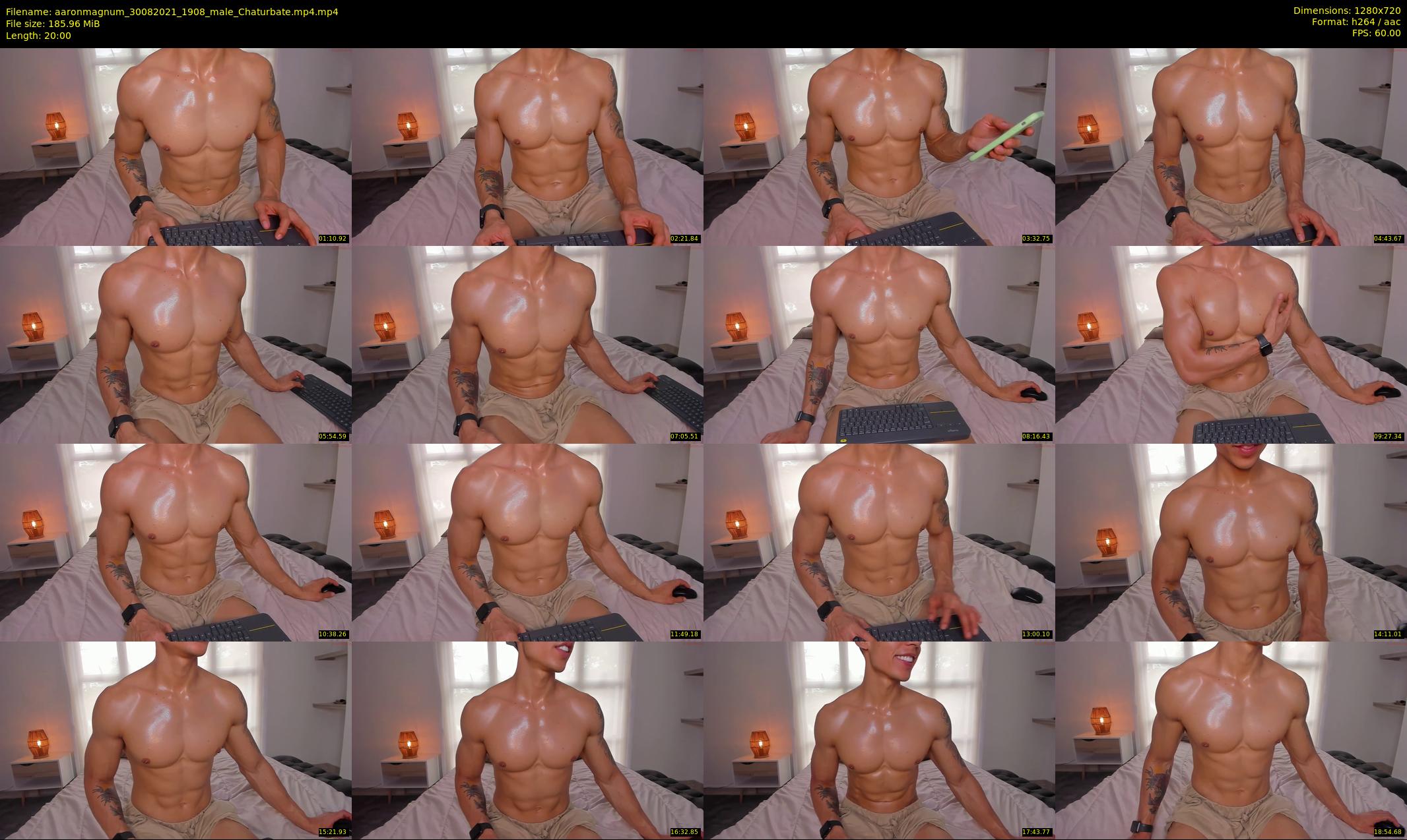 aaronmagnum — 20 minute Chaturbate male cam show recording, 720p, Aug 30, 2021