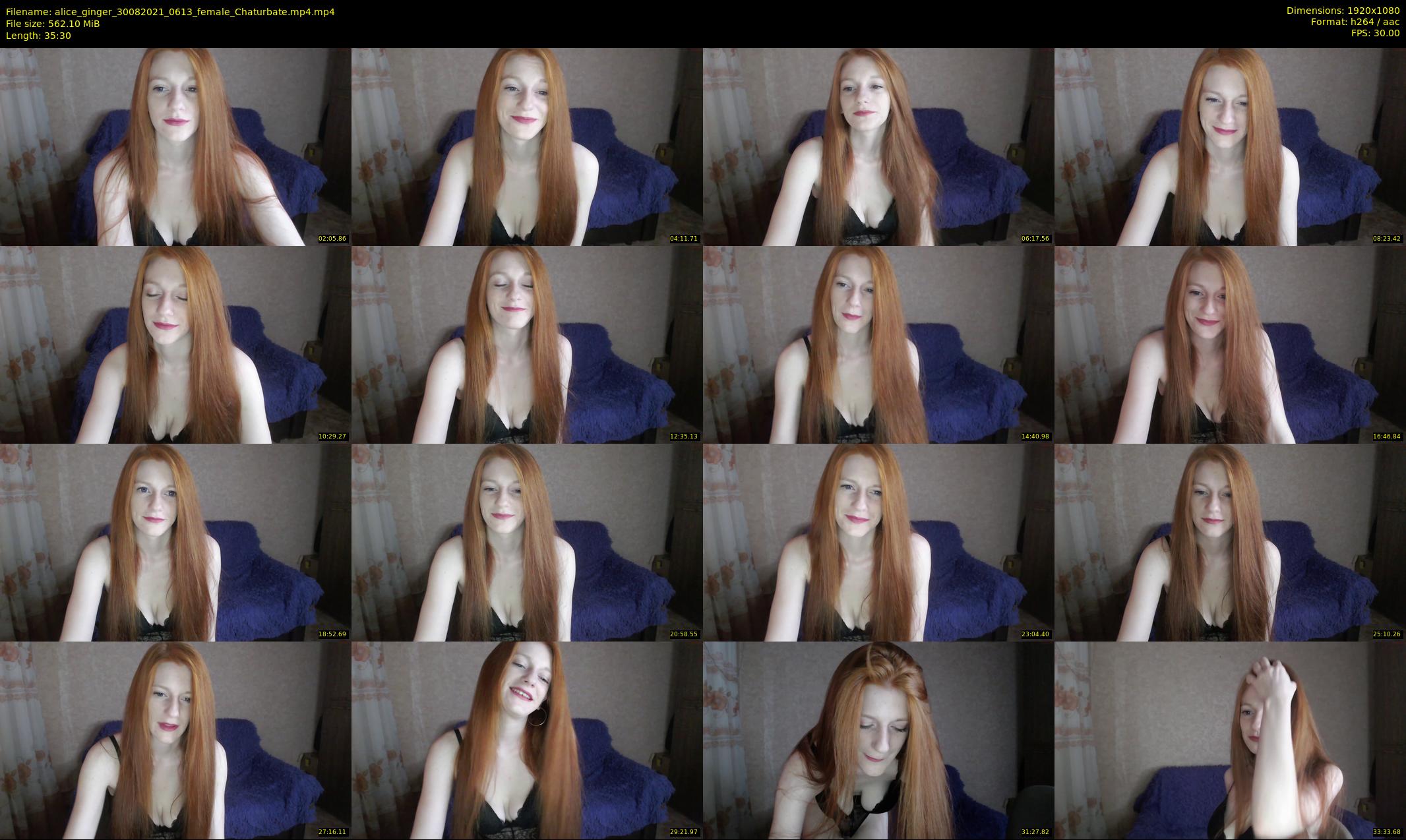 alice_ginger — 36 minute Chaturbate female cam show recording, 1080p, Aug 30, 2021