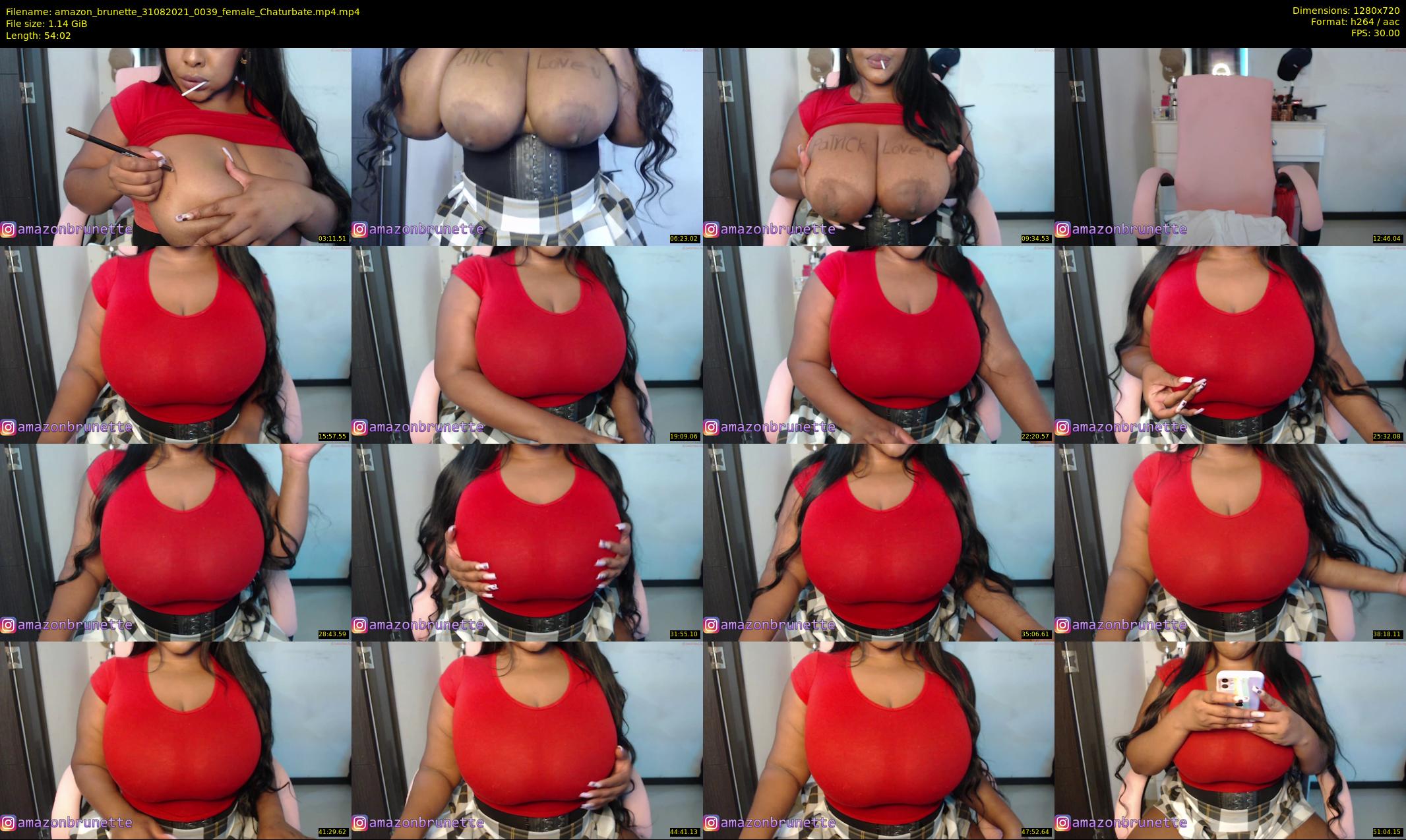 amazon_brunette — 55 minute Chaturbate female cam show recording, 720p, Aug 31, 2021