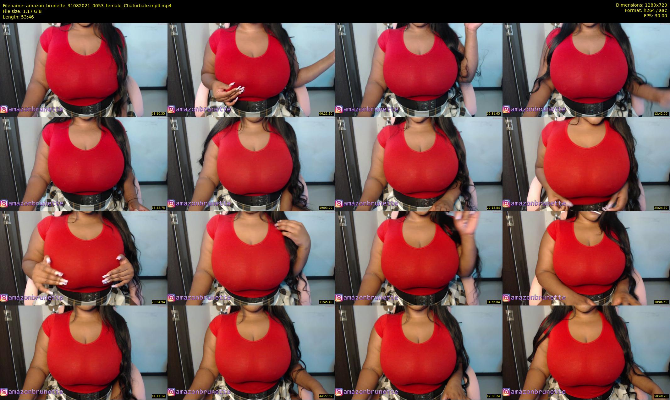 amazon_brunette — 54 minute Chaturbate female cam show recording, 720p, Aug 31, 2021
