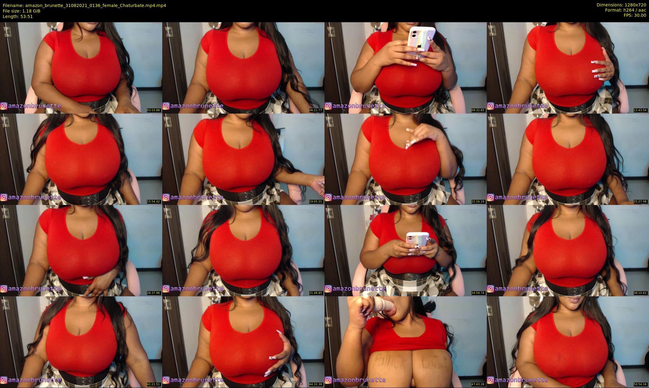 amazon_brunette — 54 minute Chaturbate female cam show recording, 720p, Aug 31, 2021