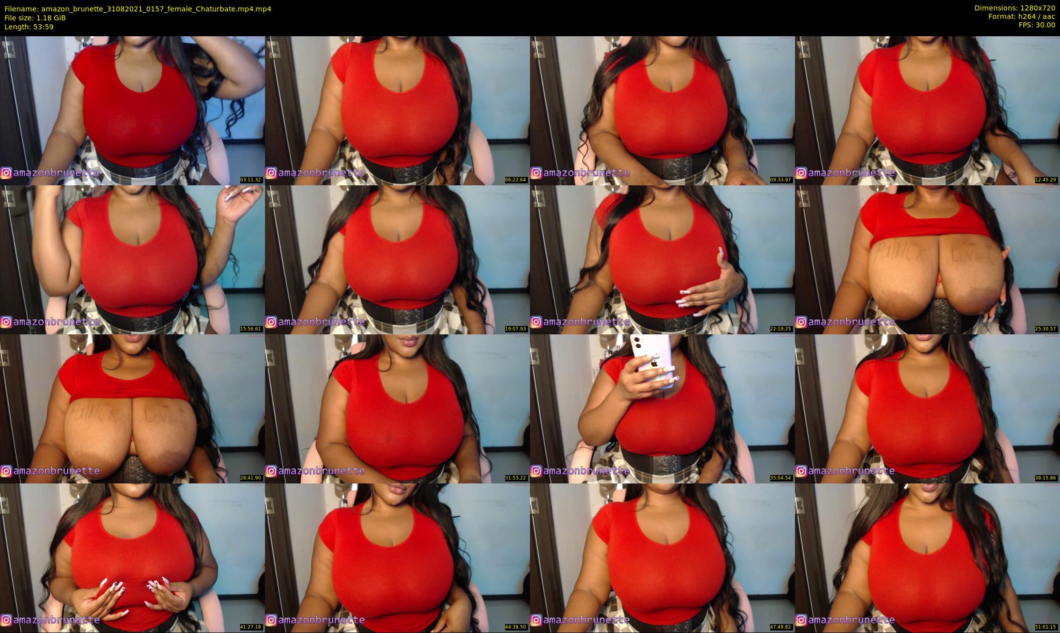 amazon_brunette — 54 minute Chaturbate female cam show recording, 720p, Aug 31, 2021