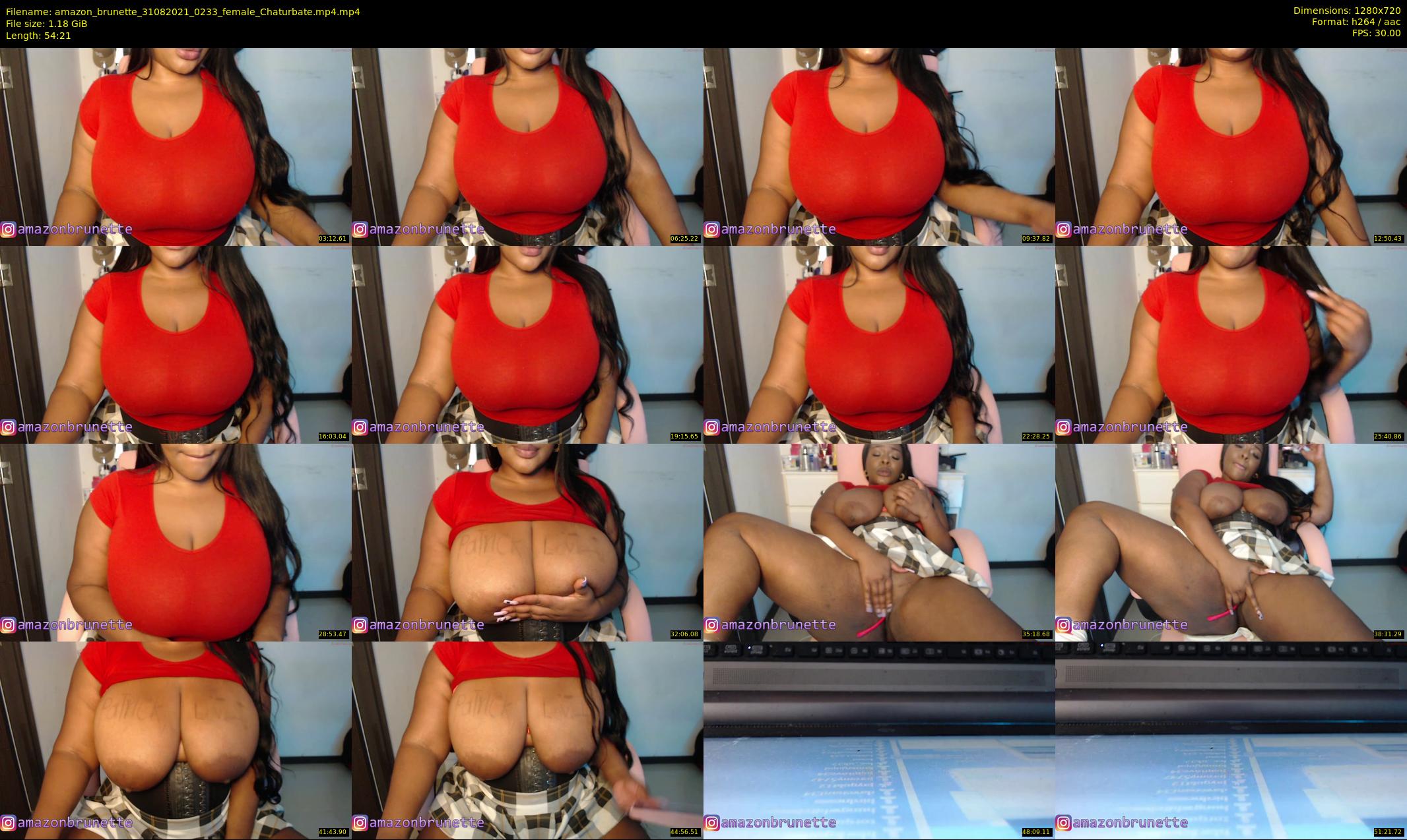 amazon_brunette — 55 minute Chaturbate female cam show recording, 720p, Aug 31, 2021