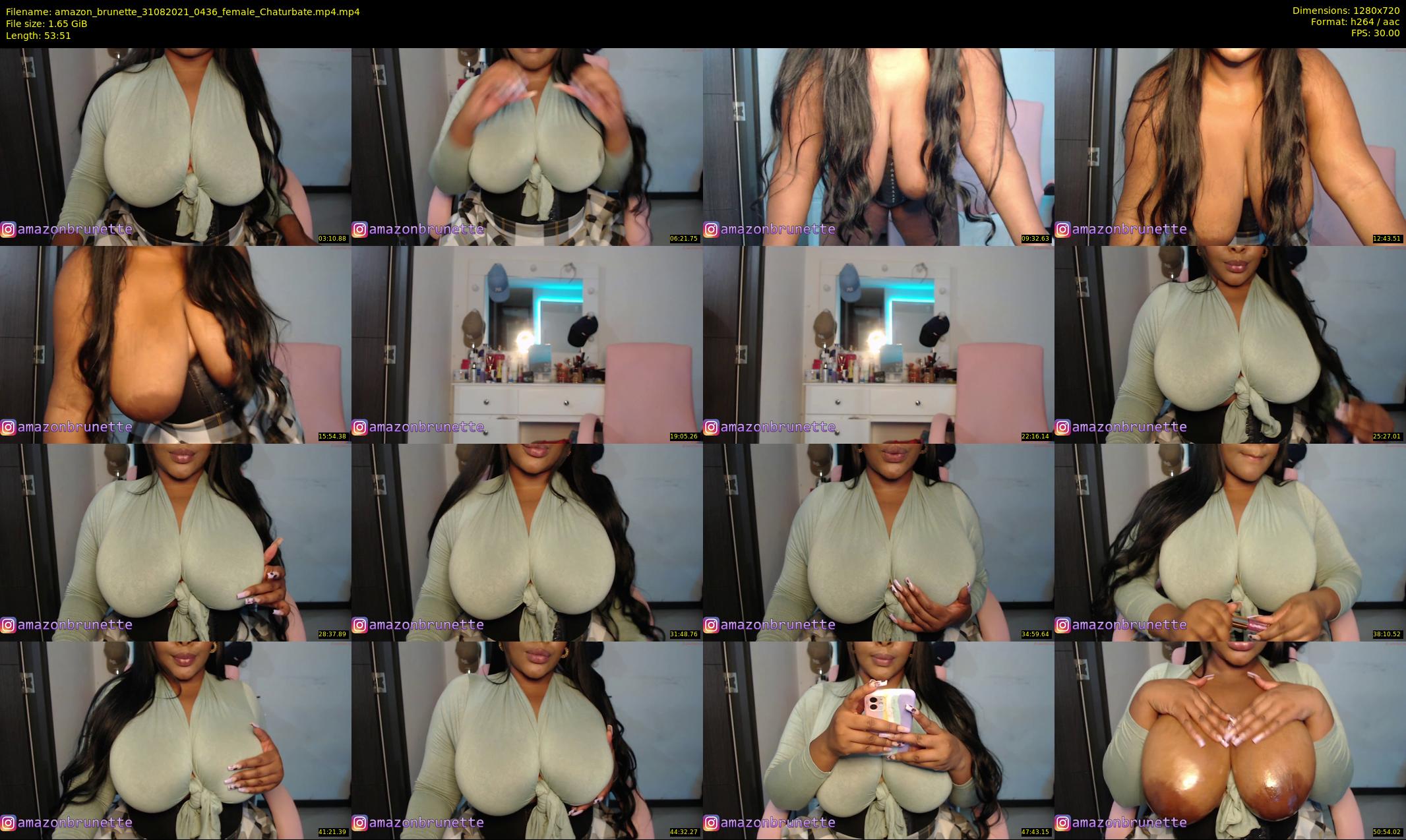 amazon_brunette — 54 minute Chaturbate female cam show recording, 720p, Aug 31, 2021