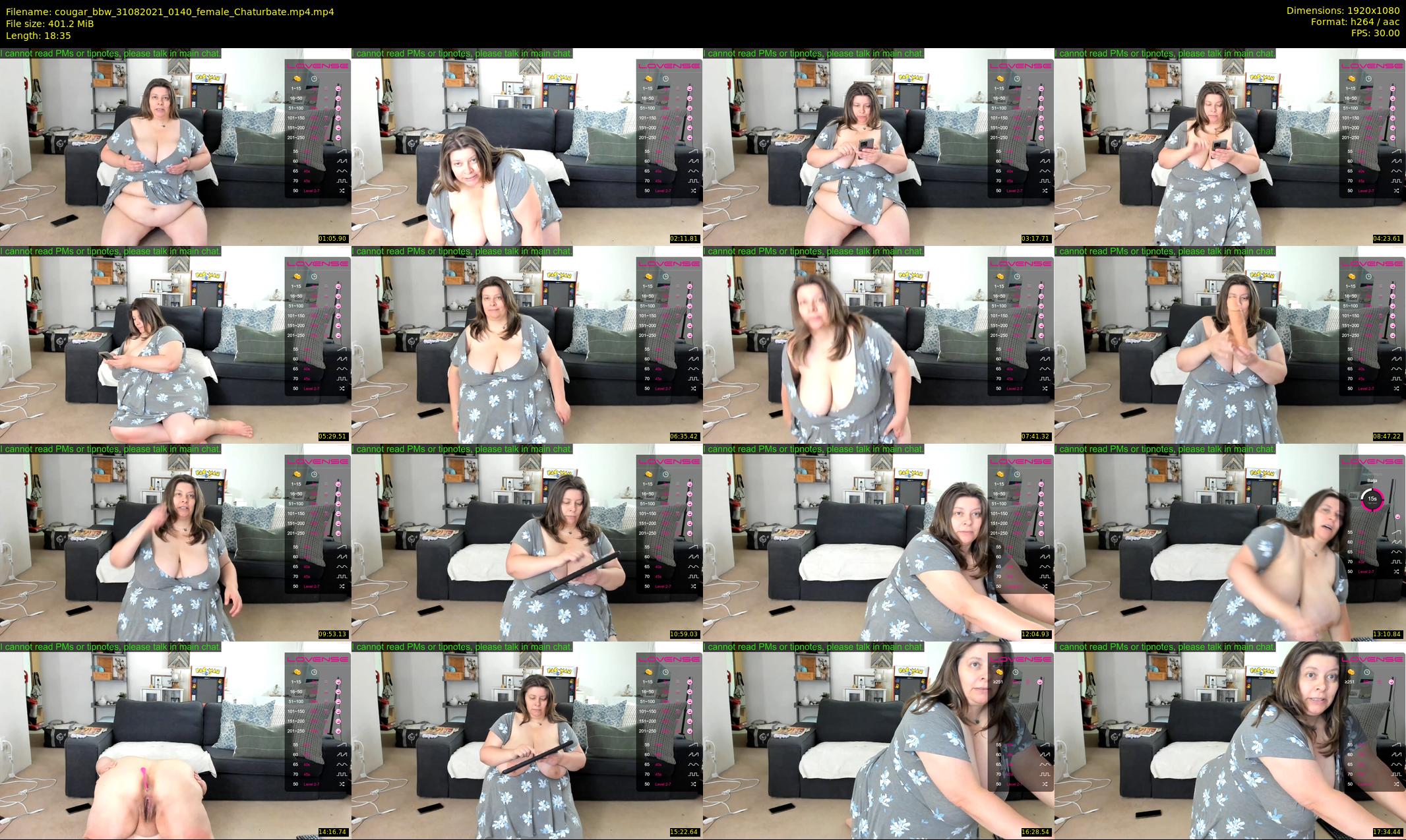 cougar_bbw — 19 minute Chaturbate female cam show recording, 1080p, Aug 31, 2021