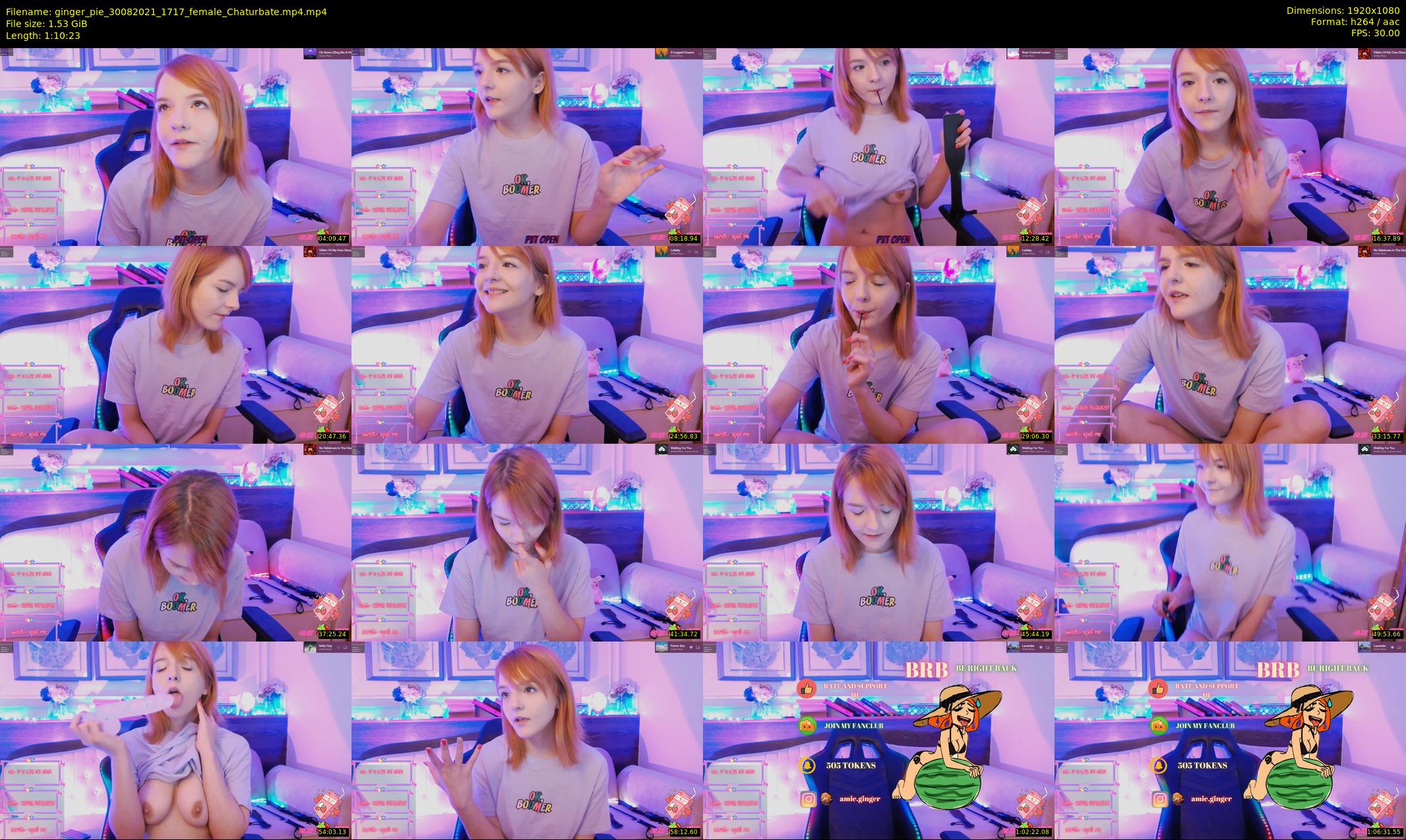ginger_pie — 71 minute Chaturbate female cam show recording, 1080p, Aug 30, 2021