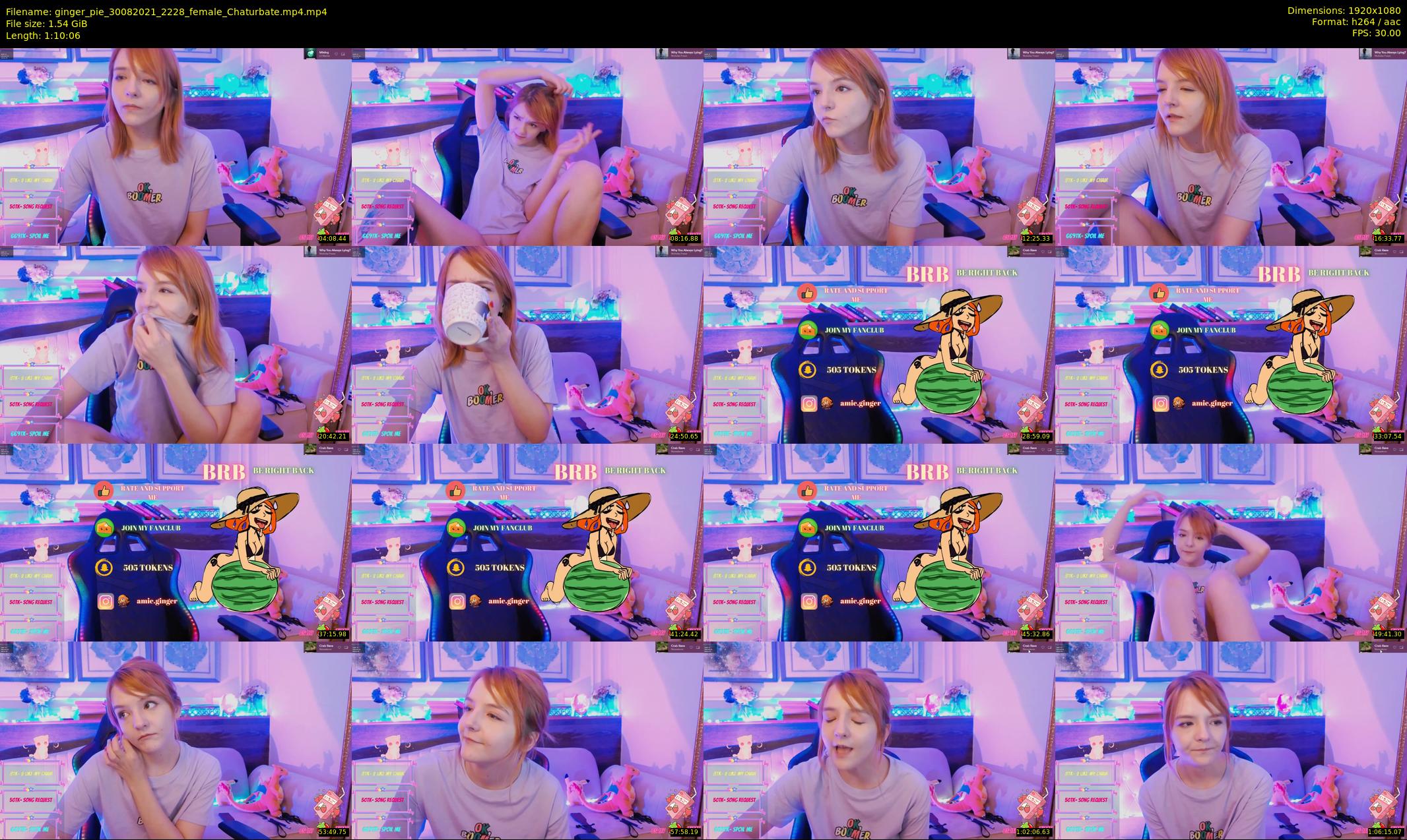 ginger_pie — 71 minute Chaturbate female cam show recording, 1080p, Aug 30, 2021