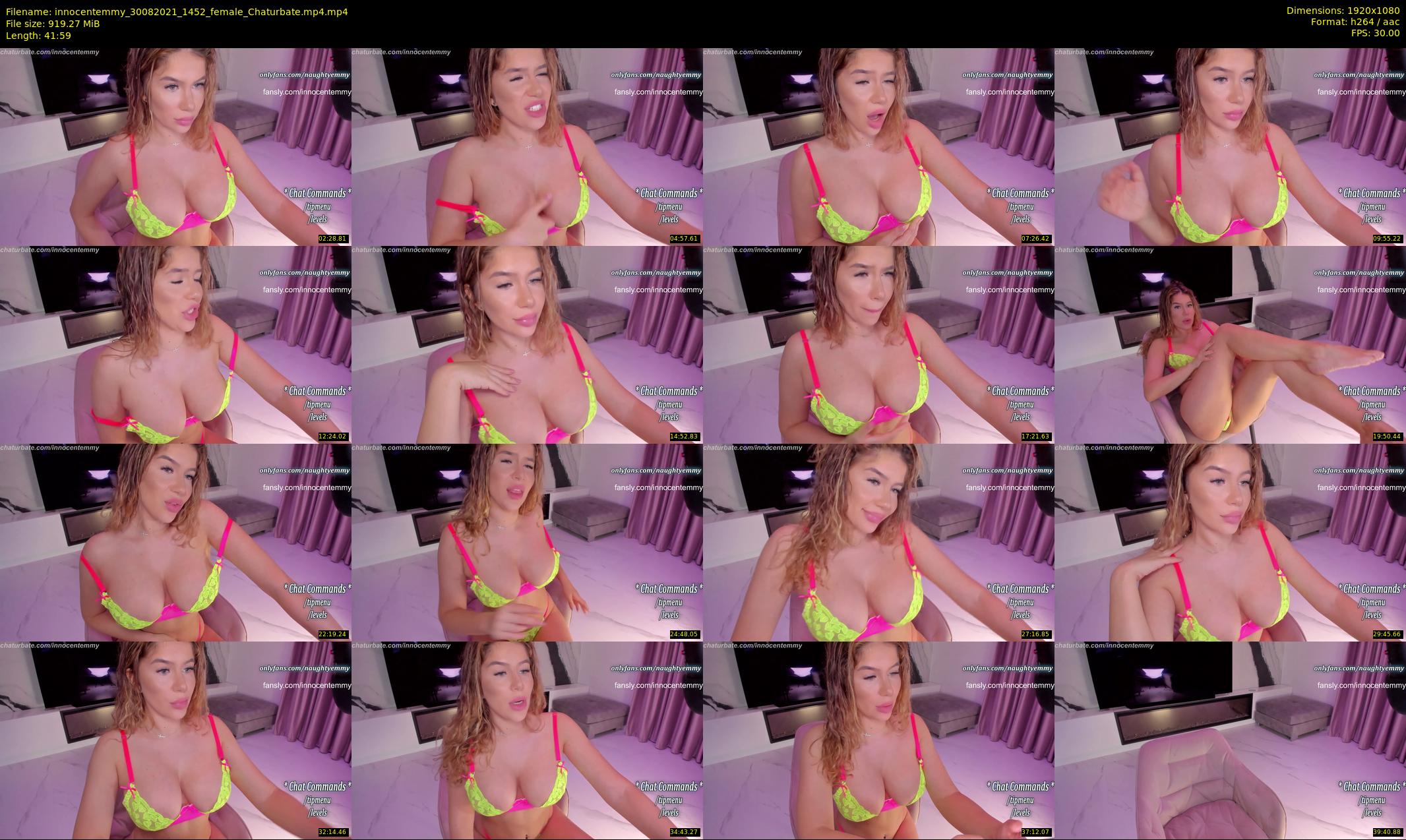 innocentemmy — 42 minute Chaturbate female cam show recording, 1080p, Aug 30, 2021