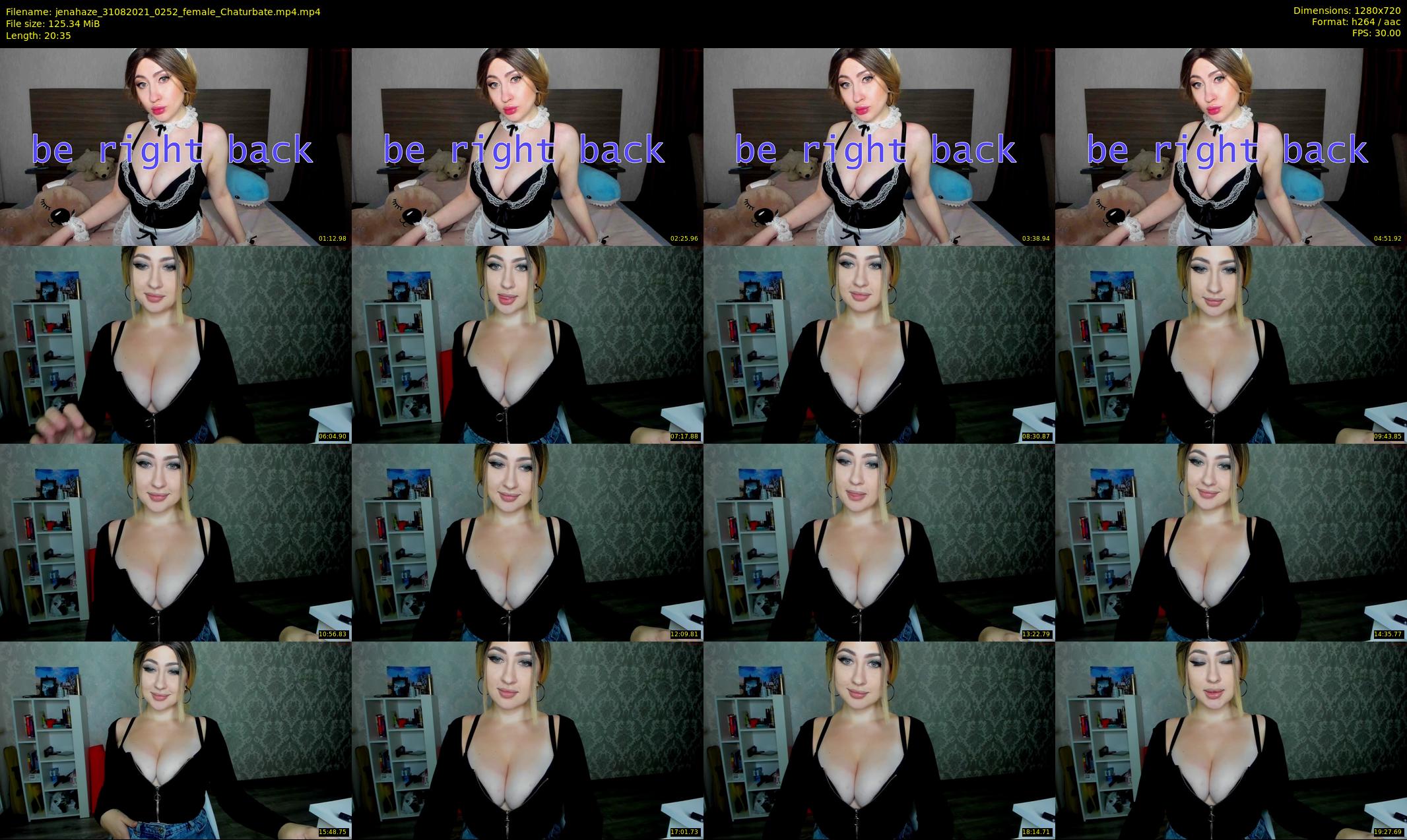 jenahaze — 21 minute Chaturbate female cam show recording, 720p, Aug 31, 2021