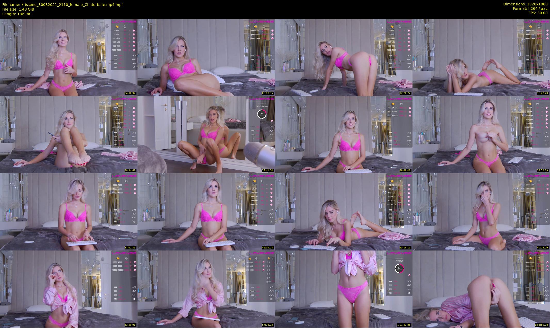 krissone — 70 minute Chaturbate female cam show recording, 1080p, Aug 30, 2021