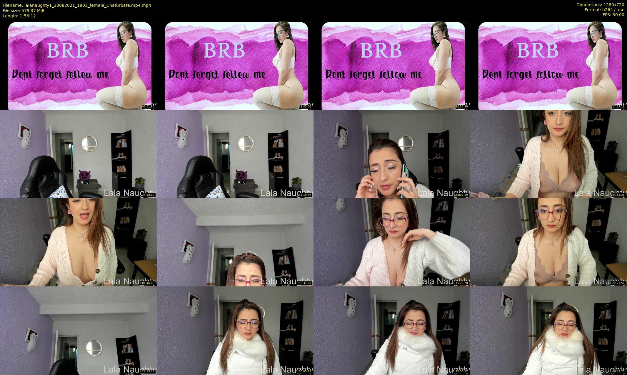 lalanaughty1 — 117 minute Chaturbate female cam show recording, 720p, Aug 30, 2021