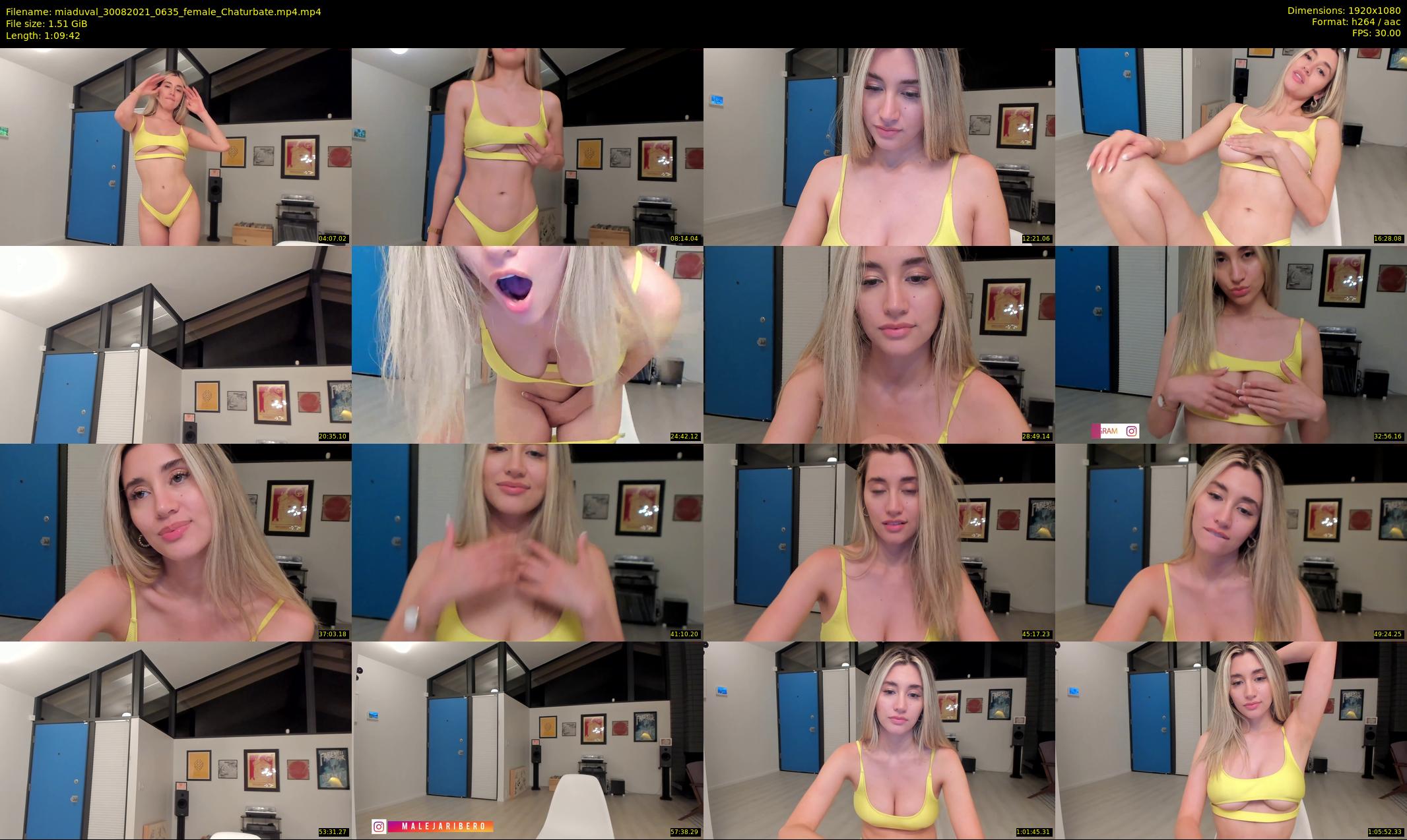 miaduval — 70 minute Chaturbate female cam show recording, 1080p, Aug 30, 2021