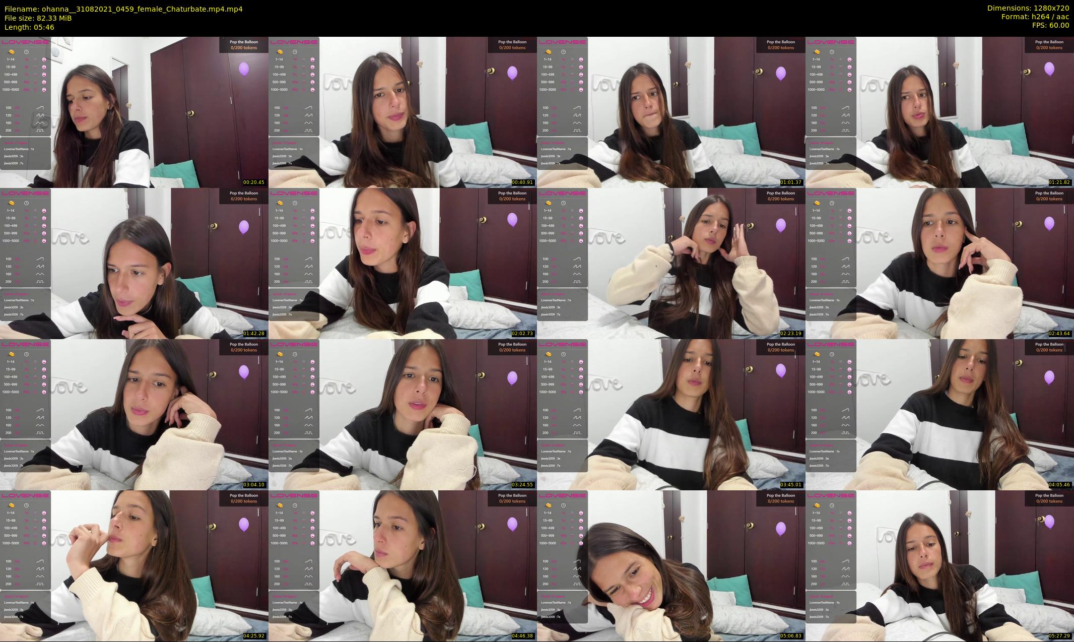 ohanna_ — 6 minute Chaturbate female cam show recording, 720p, Aug 31, 2021