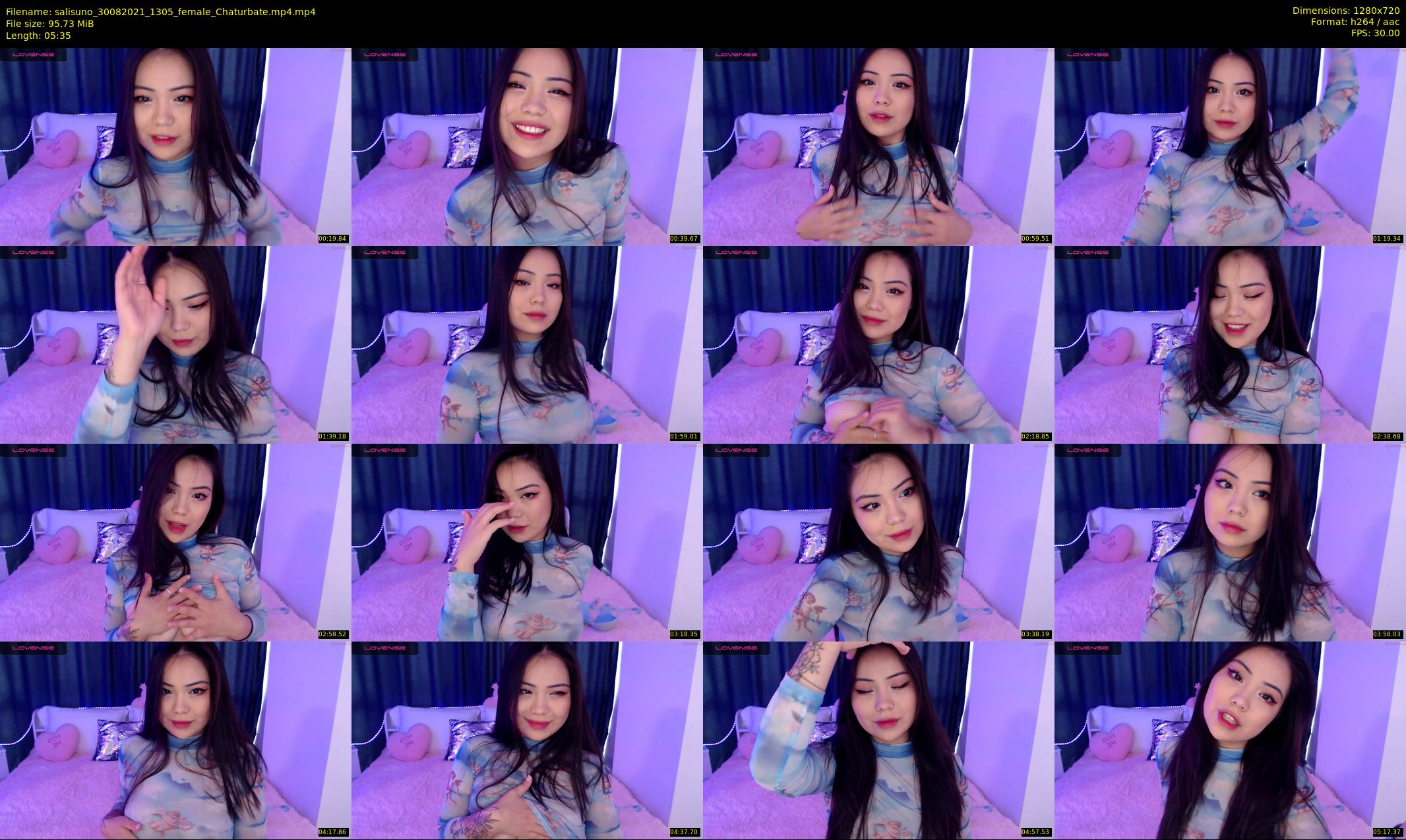 salisuno — 6 minute Chaturbate female cam show recording, 720p, Aug 30, 2021