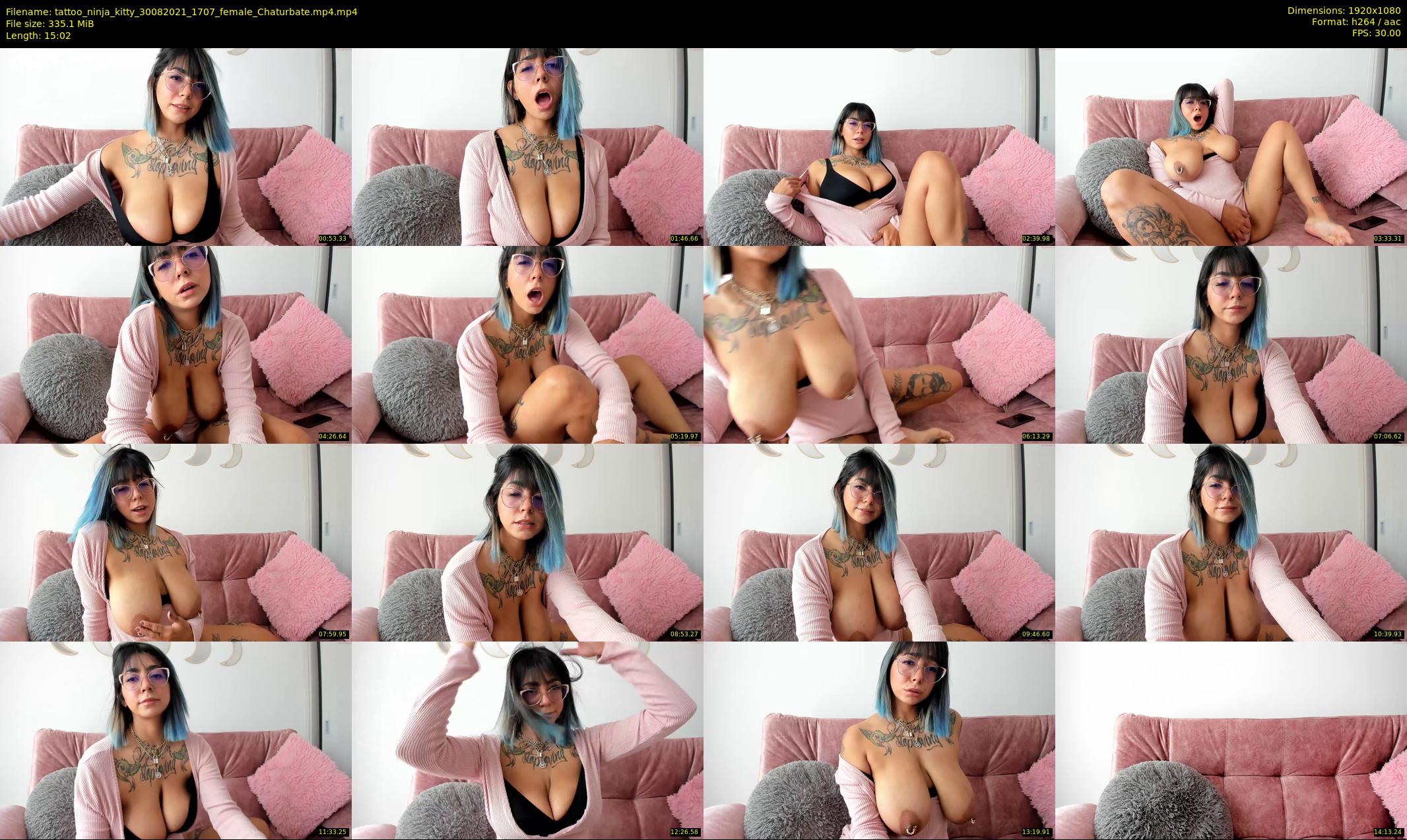 tattoo_ninja_kitty — 16 minute Chaturbate female cam show recording, 1080p, Aug 30, 2021