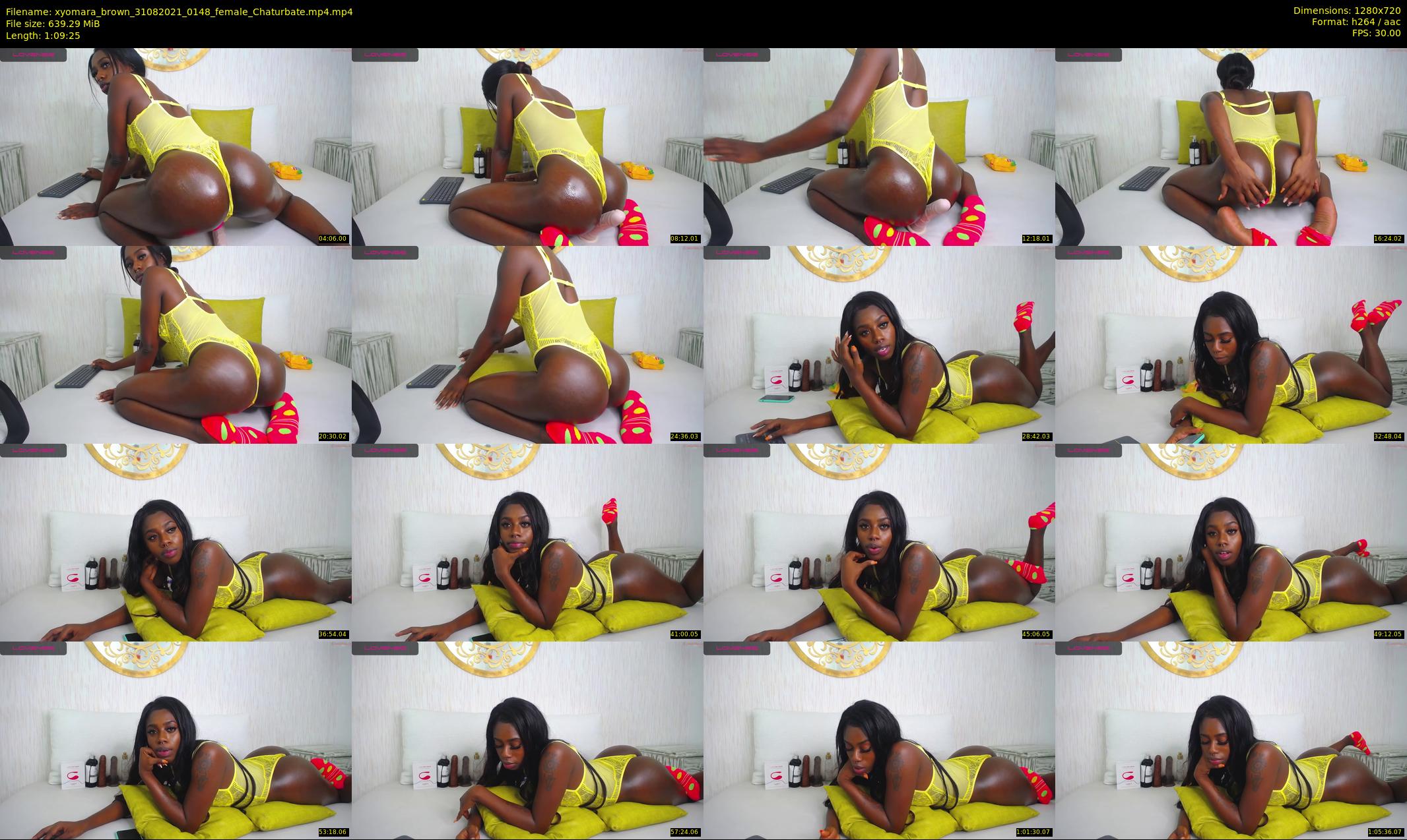 xyomara_brown — 70 minute Chaturbate female cam show recording, 720p, Aug 31, 2021